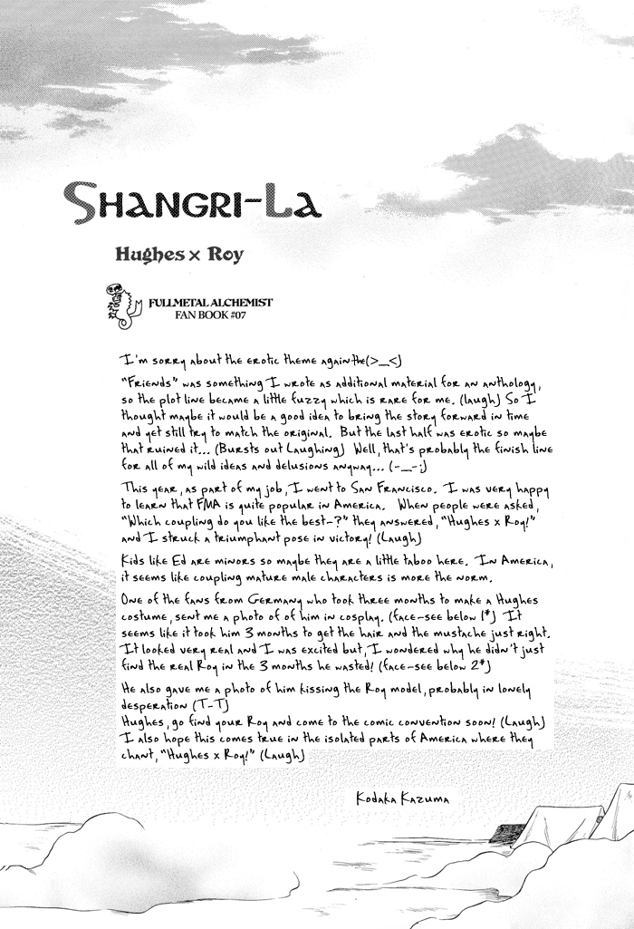 (C69) [K2 Company (こだか和麻)] シャングリラ (鋼の錬金術師) [英訳]