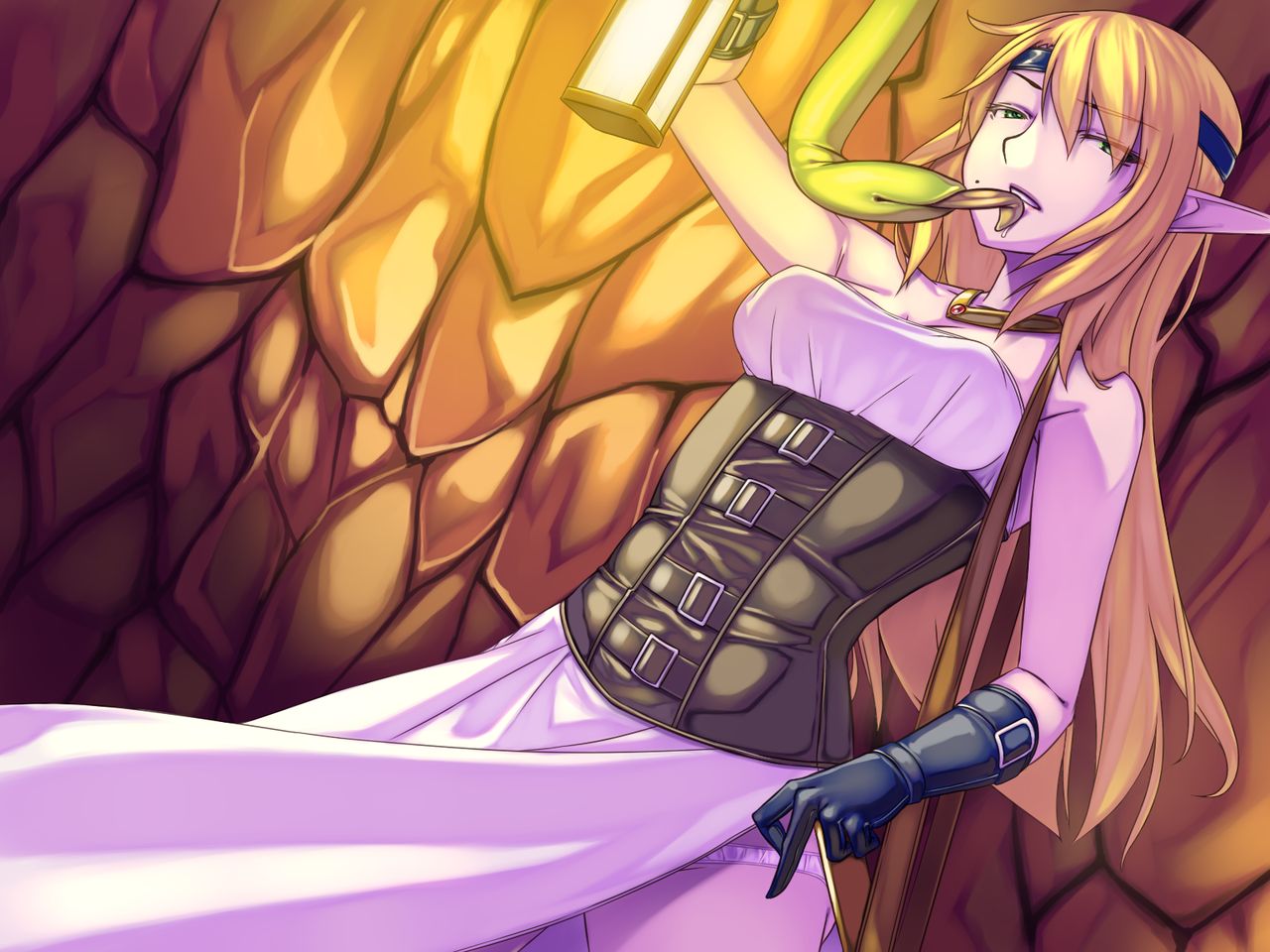 [彷徨の彼方 (りょまる)] 触手によるふたなり女剣士のペニス事情