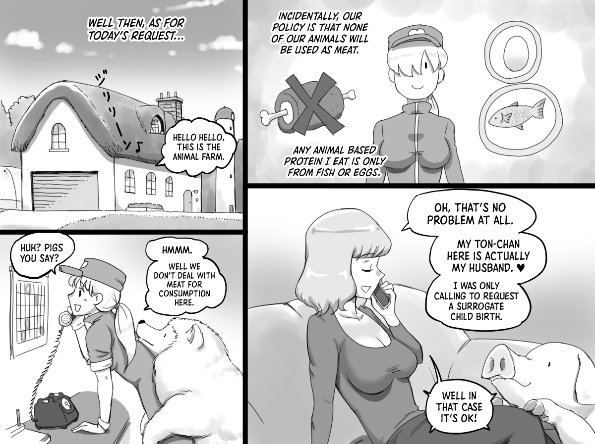 [pink-noise (みずいろ めがね)] どうぶつ農場 3匹の子豚ちゃん編 [英訳]