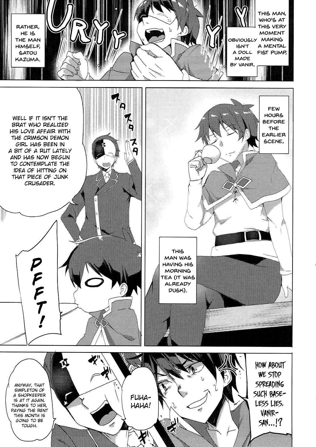 (C90) [ワッフル同盟犬 (田中竕)] この素晴らしい紅魔の娘達と3Pを! (この素晴らしい世界に祝福を!) [英訳]