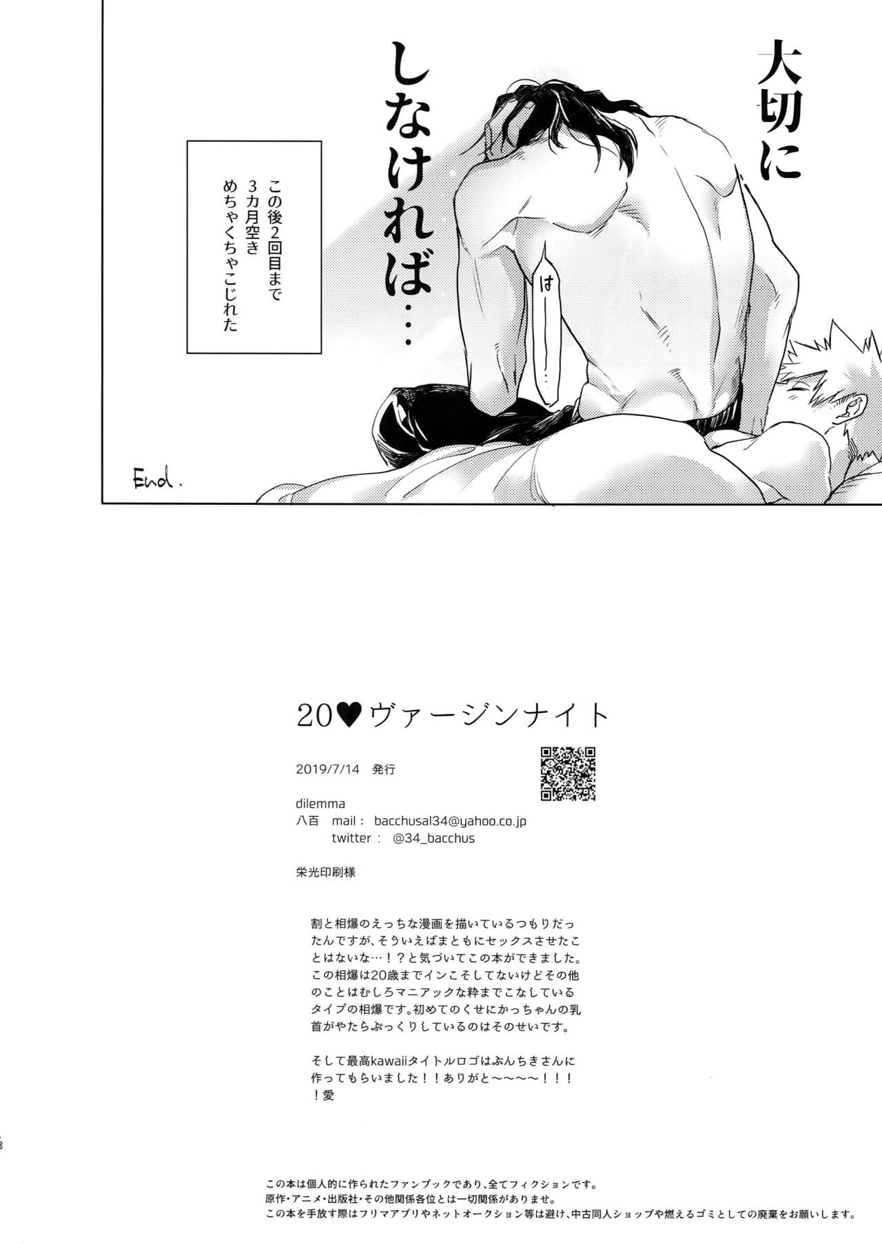 (どうやら出番のようだ!17) [dilemma (八百)] 20ヴァージンナイト (僕のヒーローアカデミア)