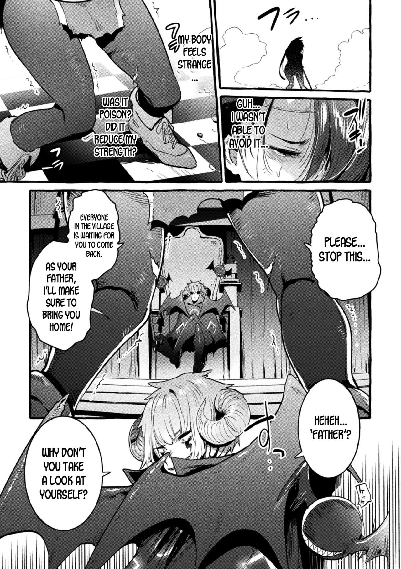 [伊丹] 息子が魔王の女体化お父さん勇者、堕つ (二次元コミックマガジン TS悪堕ち 女体化した正義漢たちが悪転アクメ!Vol.1) [英訳] [DL版]