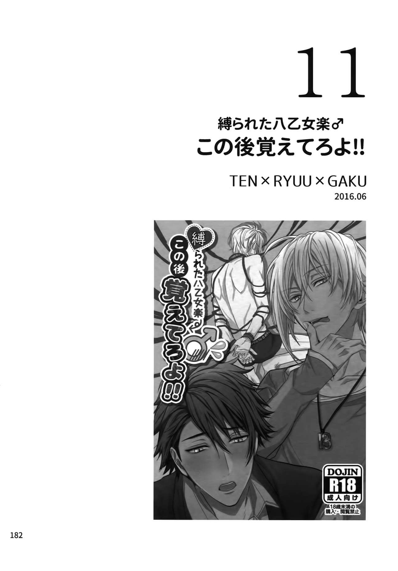 (サンクリ2016 Summer) [荒ぶるドラゴン (りぬぬ、佐和穂)] 縛られた八乙女楽 この後覚えてろよ!! (アイドリッシュセブン) [英訳] [ページ欠落]