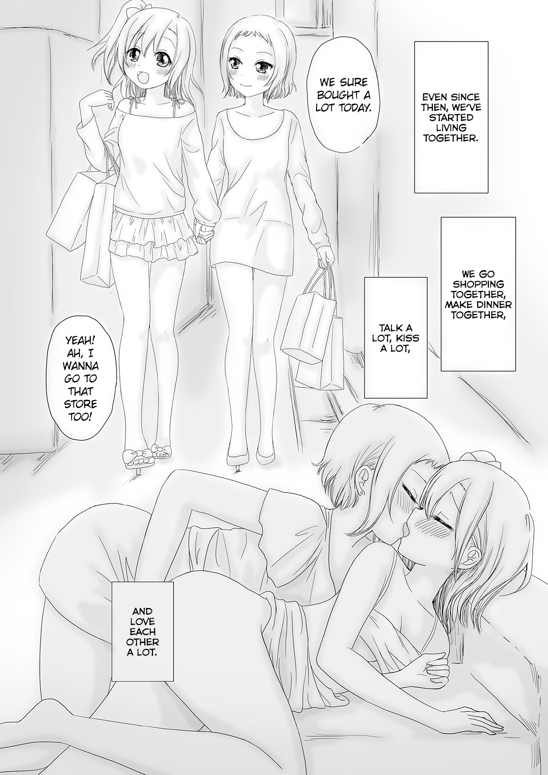 [White Lily (眞々部まみ)] ツバほのの日常 (ラブライブ!) [英訳] [DL版]