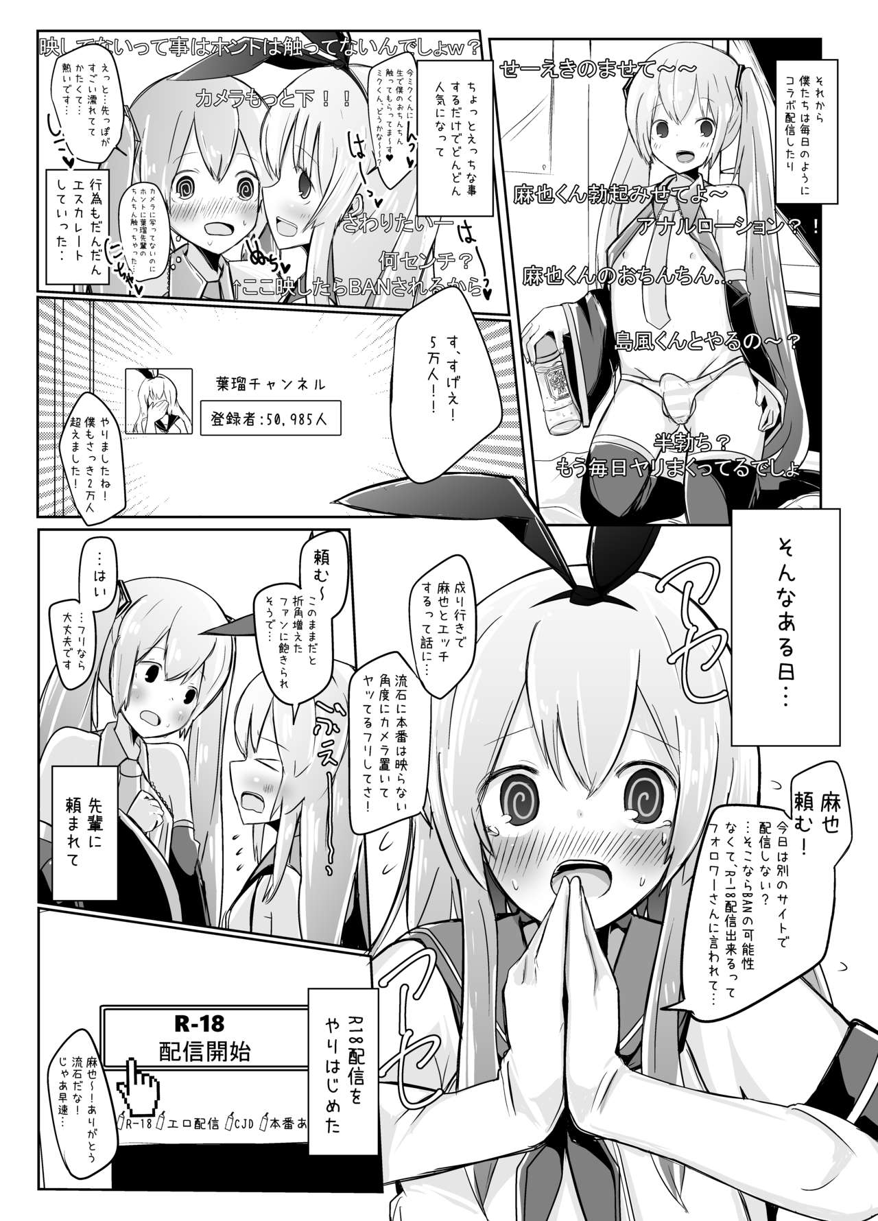 [べにてんち (でんたりす)] しま×ミクえっち配信やってみた♫ (VOCALOID、艦隊これくしょん -艦これ-) [DL版]
