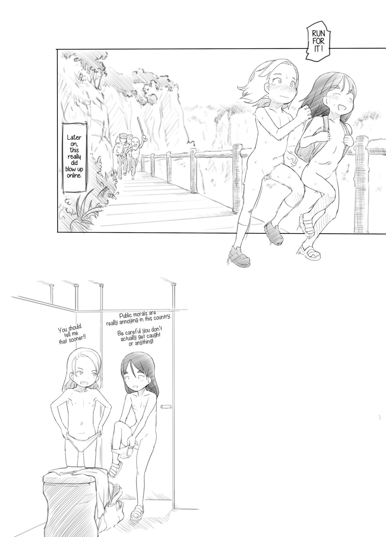 [黒魔法研究所 (ぬかじ)] ありー☆ちゃんねる2秘境露出メスガキビッチ共同配信 [英訳] [DL版]