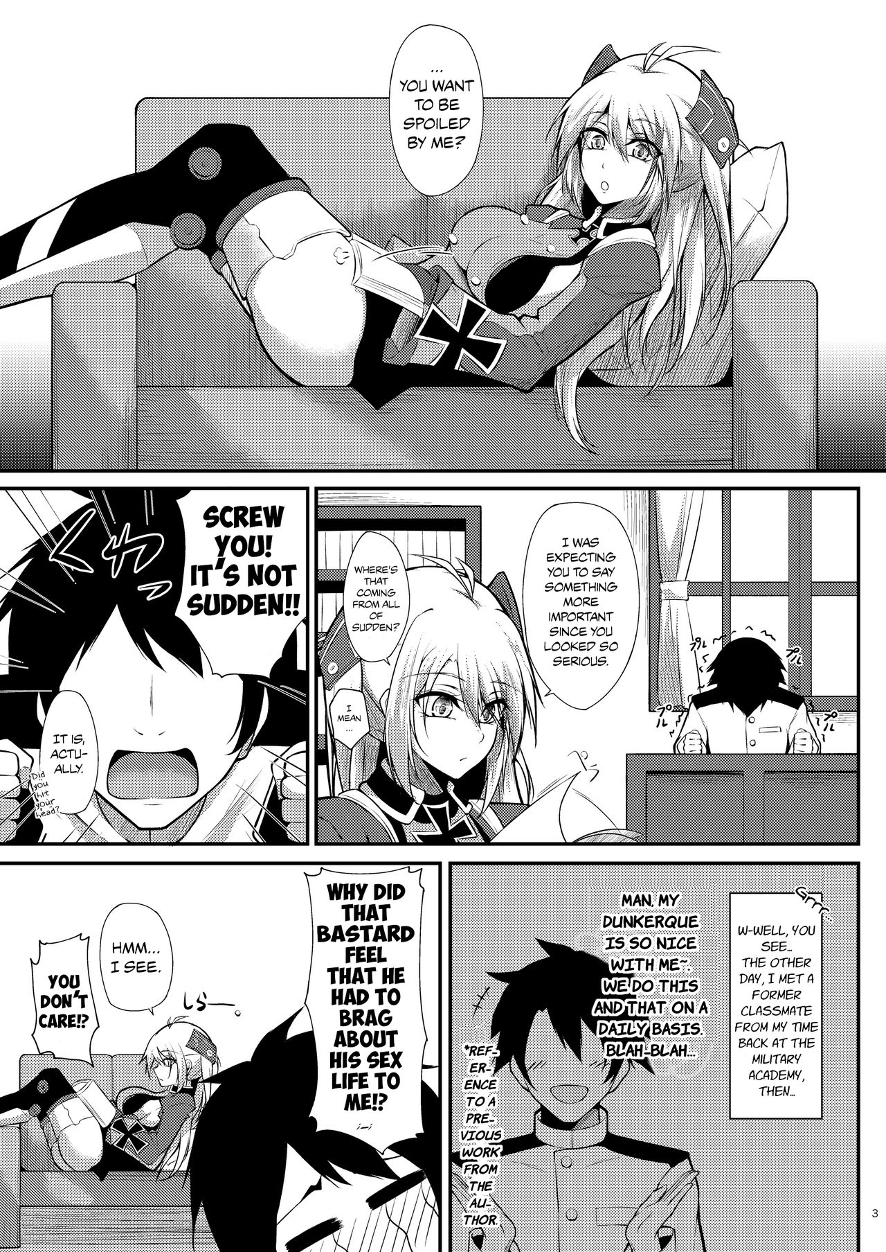 [學園血盟帖 (織上ワト)] プリンツ・オイゲンに甘えたいっ!! (アズールレーン) [英訳] [DL版]