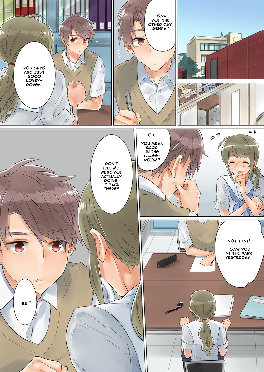 [とや] ネトラレ彼女～彼氏（兄）を前に双子（弟）と教室エッチ～ 2巻 [英訳]