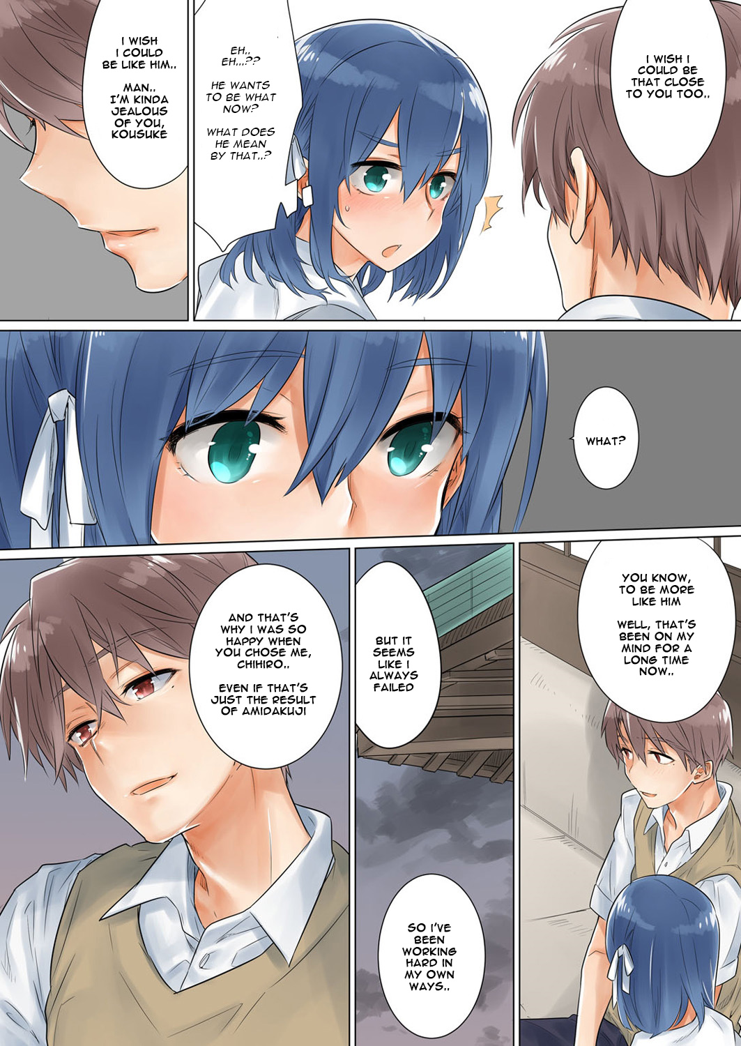 [とや] ネトラレ彼女～彼氏（兄）を前に双子（弟）と教室エッチ～ 2巻 [英訳]