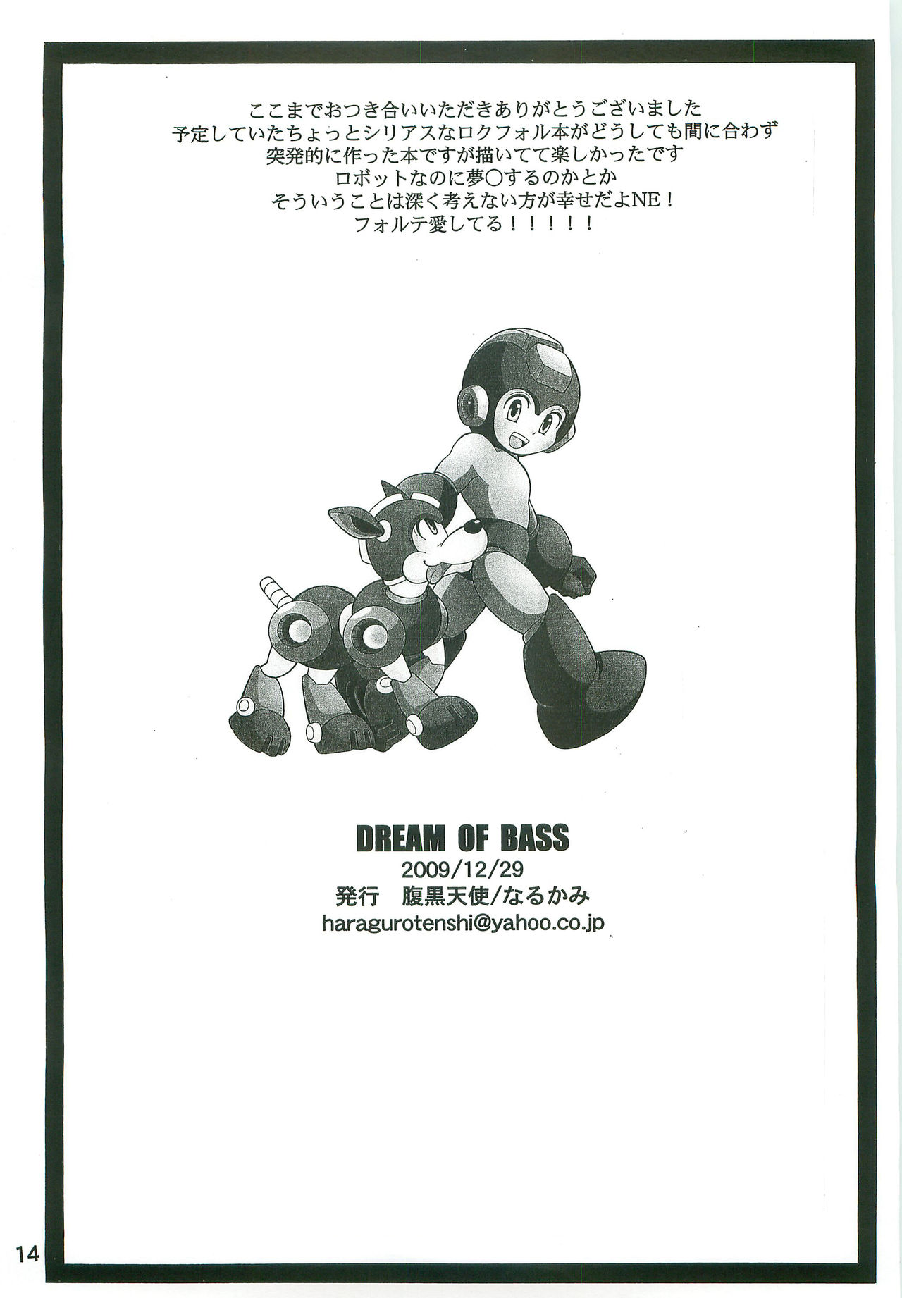 (C77) [腹黒天使 (なるかみ)] DREAM OF BASS (ロックマン)
