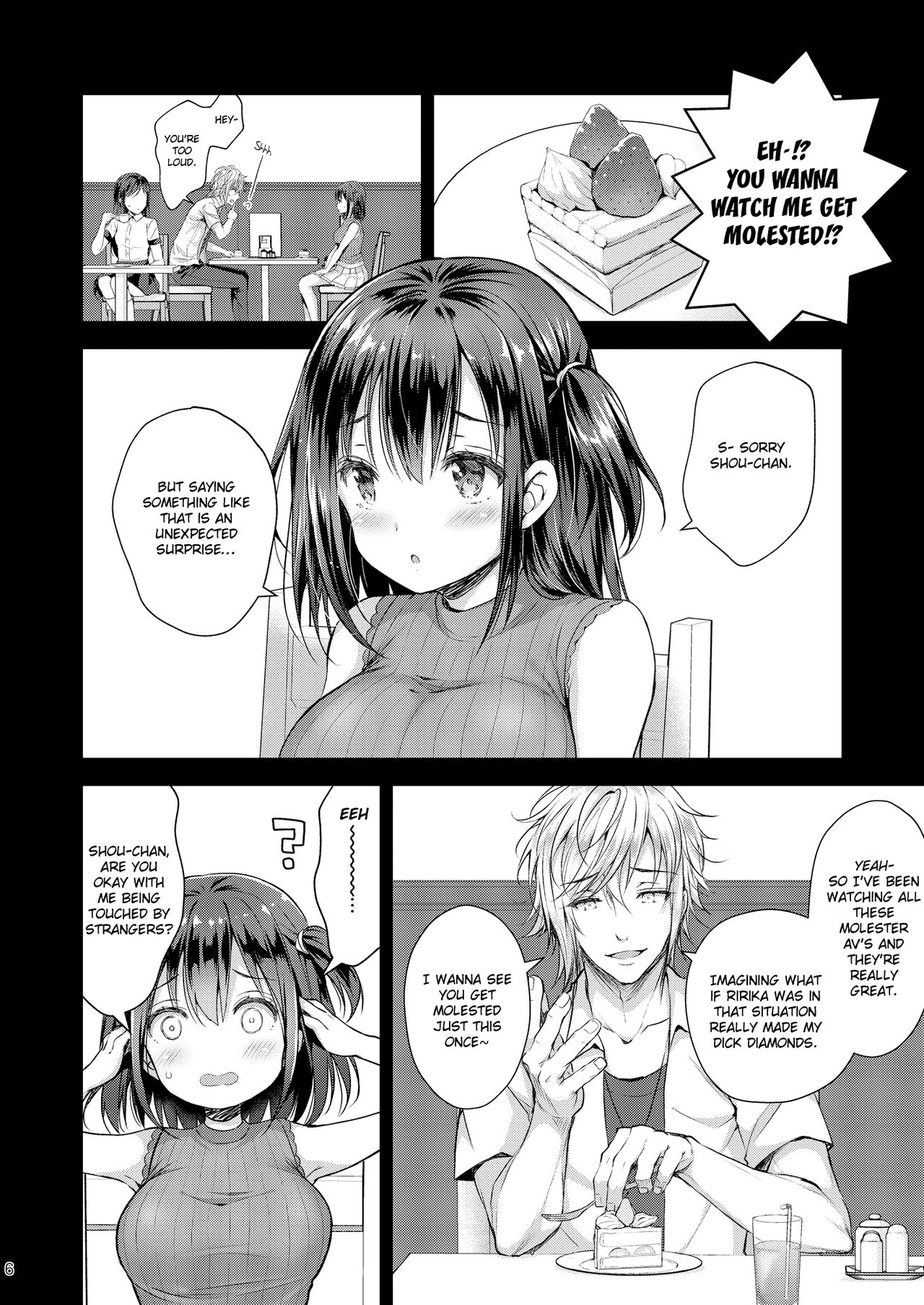(COMIC1☆15) [Sugar*Berry*Syrup (クロエ)] 恥辱の痴漢電車4～彼氏にせがまれ痴漢電車に乗った少女～[英訳]