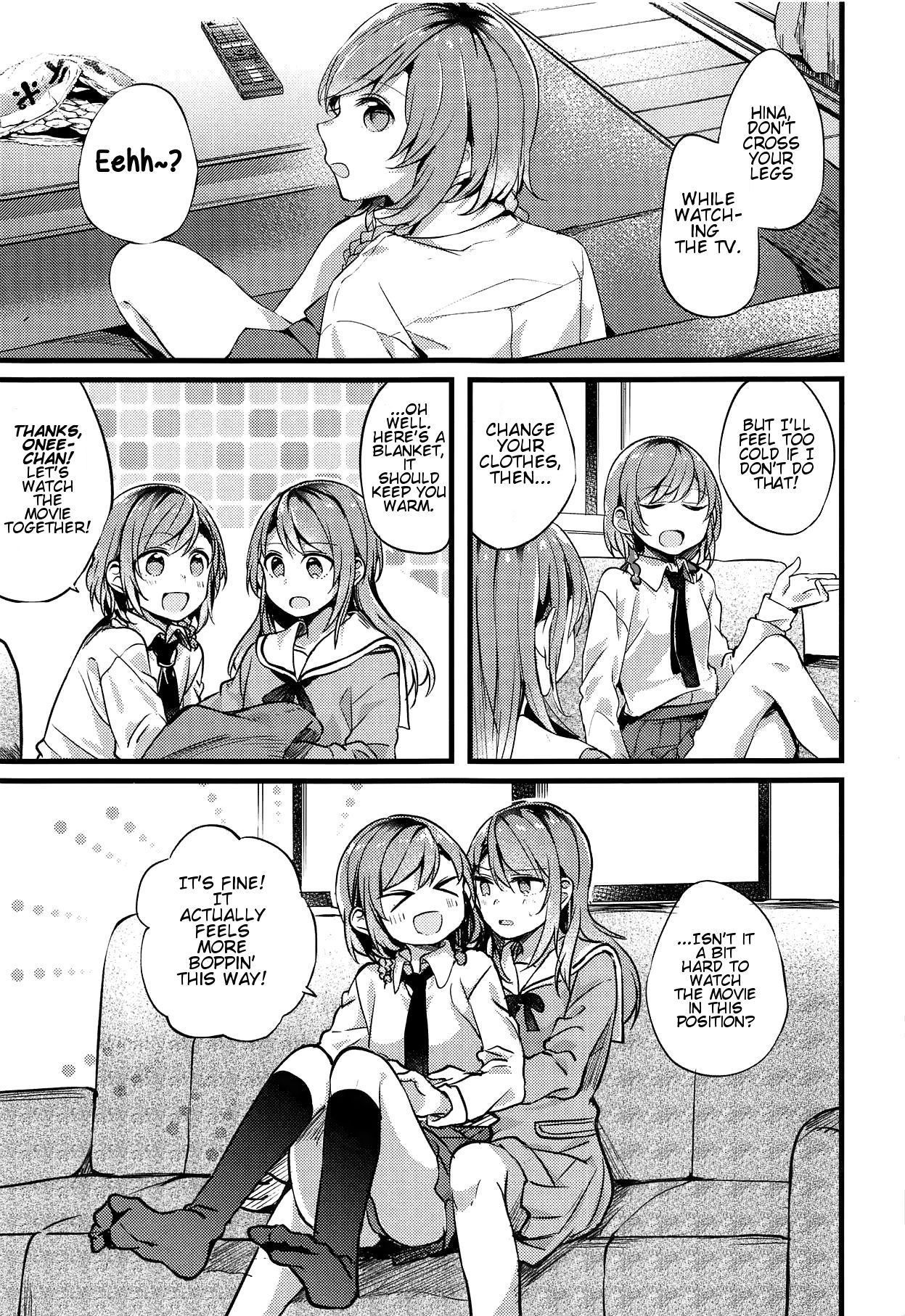 (C95) [畑を耕すだけ (みかん氏)] 妹がいない休日 (BanG Dream!) [英訳]