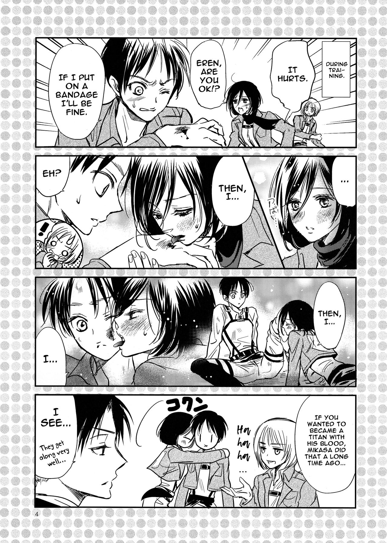 (FALL OF WALL2) [チェリームーン (圭島瞬里)] ねぇ、教えて (進撃の巨人) [英訳]