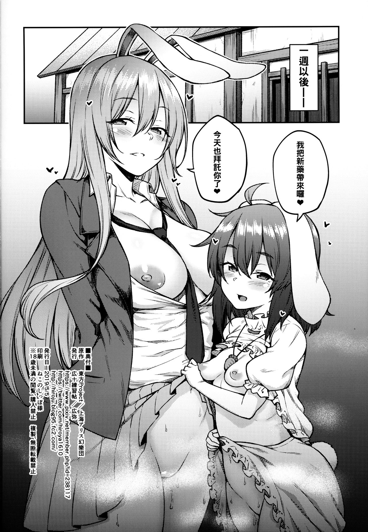 (例大祭16) [広十練習帖 (広弥)] ハツジョウウサギ (東方Project) [中国翻訳]