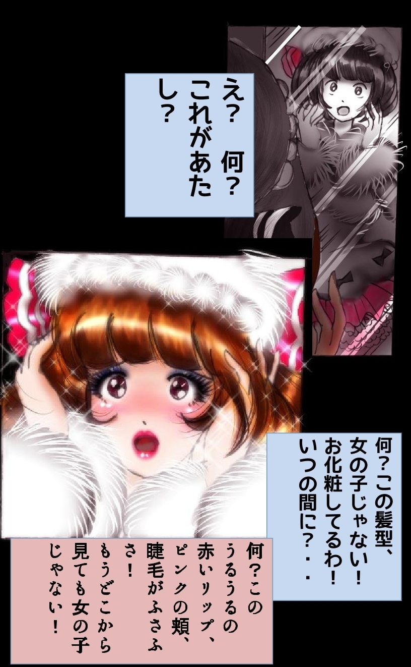 強制女装トイレ：光沢のある