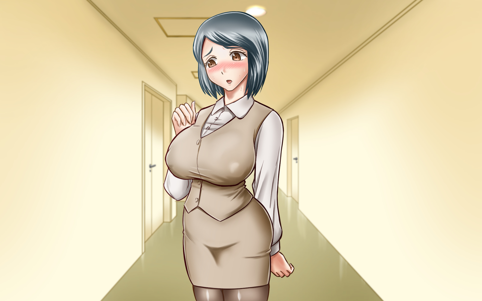 NIJIIRO TYA ^ HAN TEI]素朴な同僚は実は本物の痴女で、私にR * pedされることを要求！？