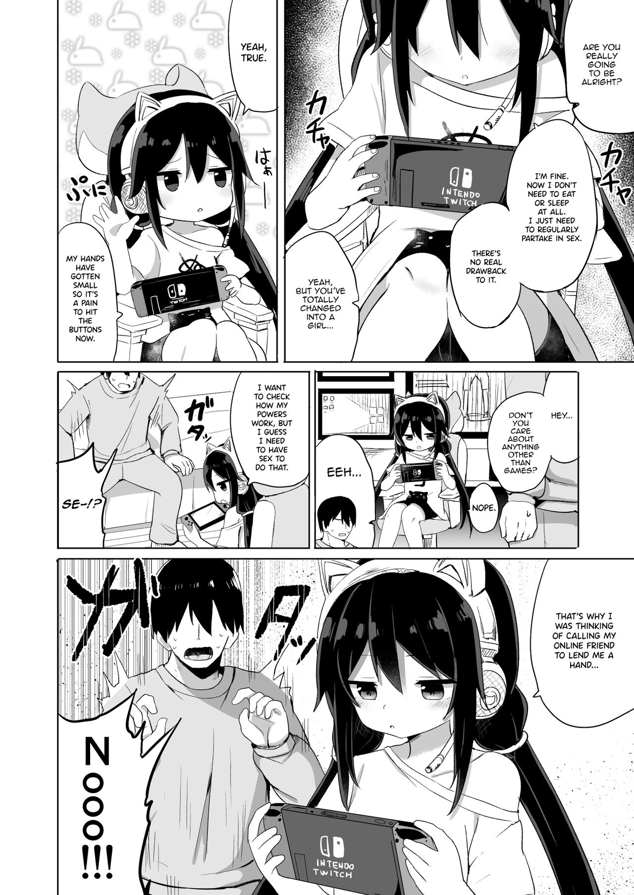 [Story Circle (隣)] ダウナー系ゲーマー弟が兄さん好き好き妹サキュバスになるまで [英訳] [DL版]