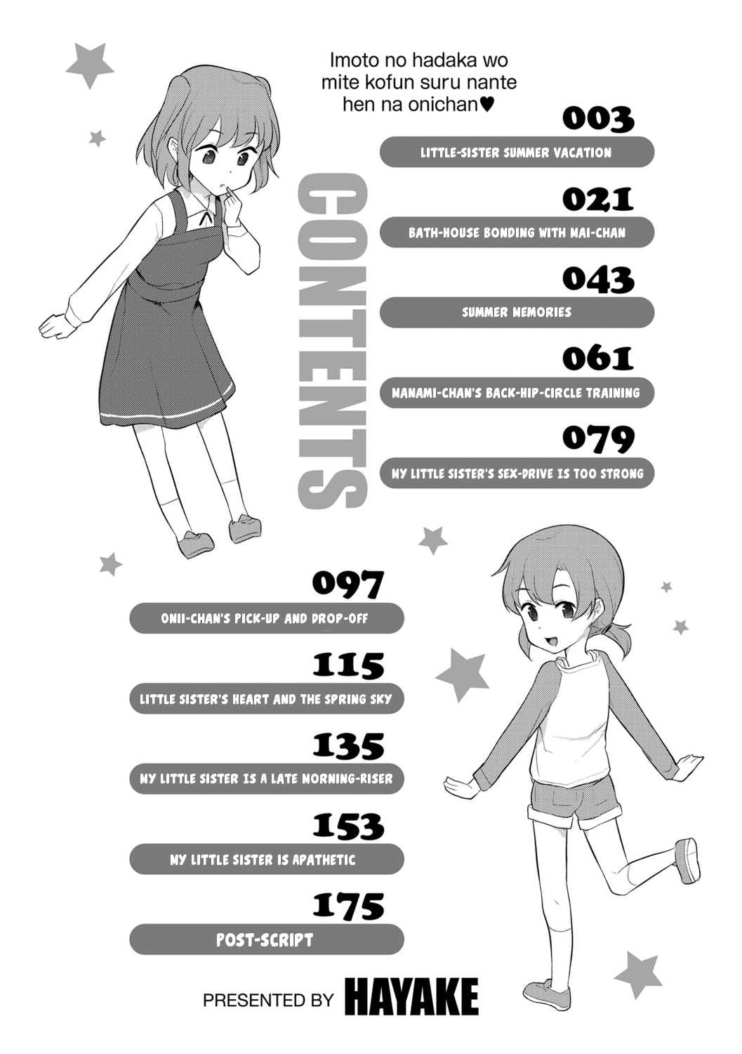 [はやけ] 妹の裸を見て興奮するなんて変なお兄ちゃん [英訳] [DL版]