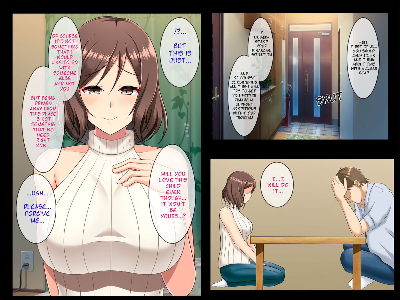 [つるつるいっぱい] 代理種付けNTR～夫の為に他人棒で孕む妻～ [英訳]