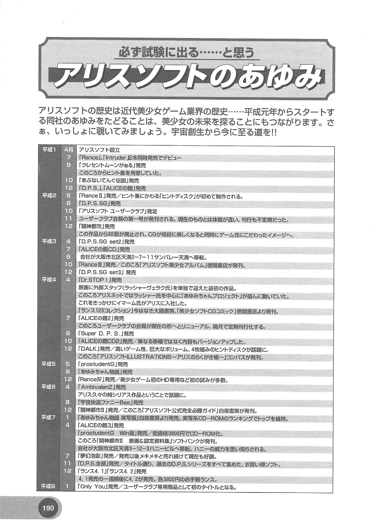 アリスソフト公式完全必勝ガイド2
