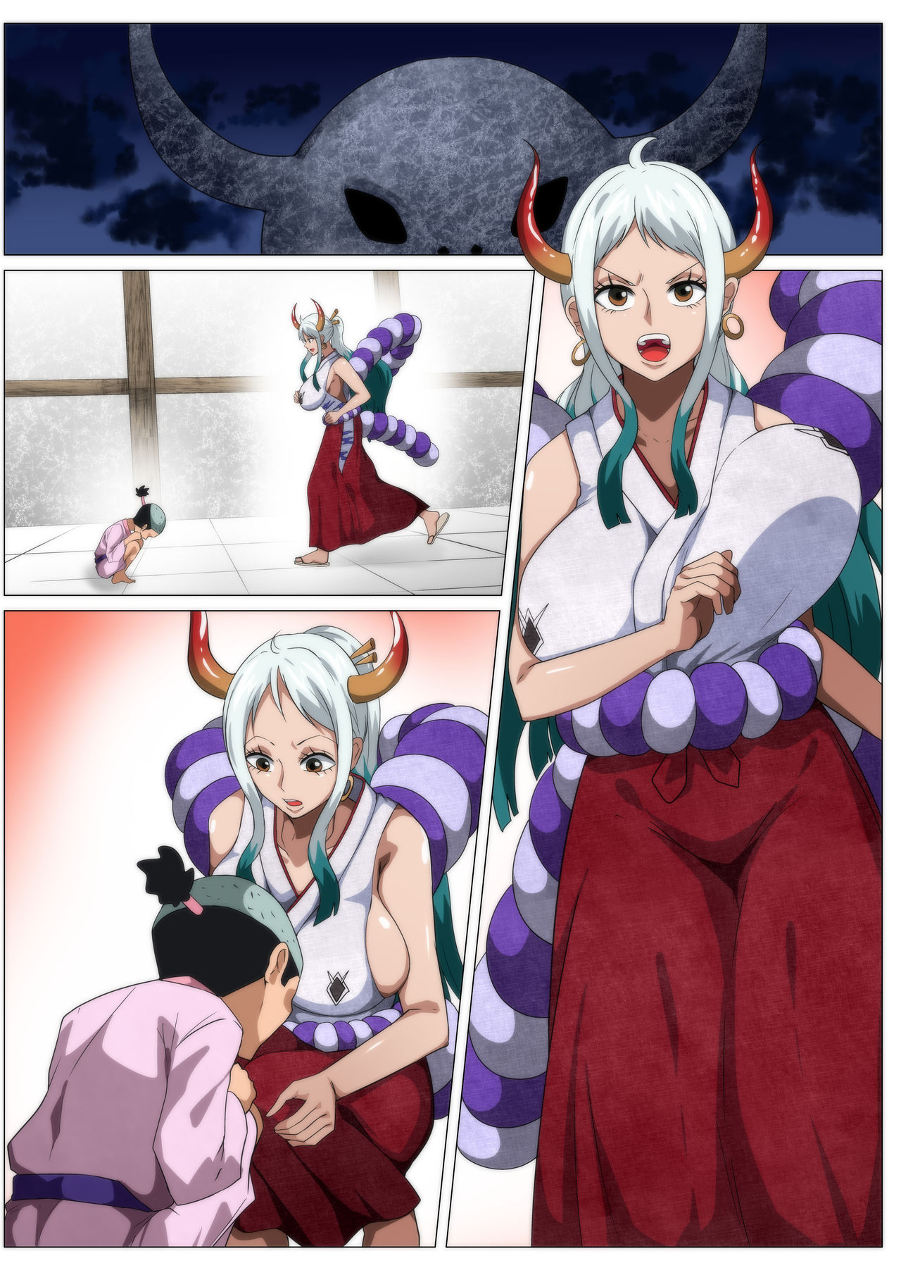 [Q同人] 爆乳鬼娘の初エッチ (ワンピース)