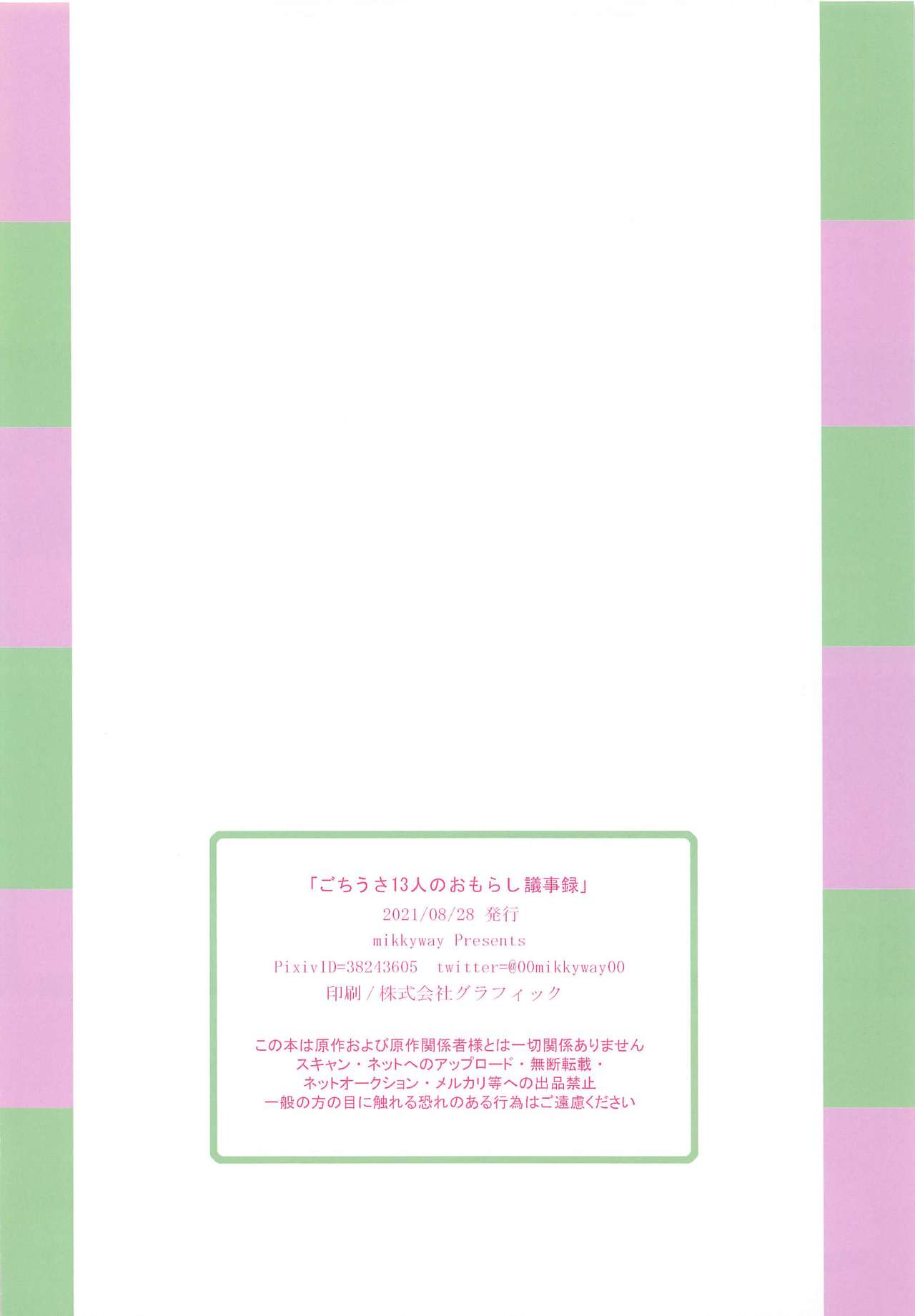 (メガ秋葉原同人祭 第3回) [mikkyway (みっきー)] ごちうさ13人のおもらし議事録 (ご注文はうさぎですか？)