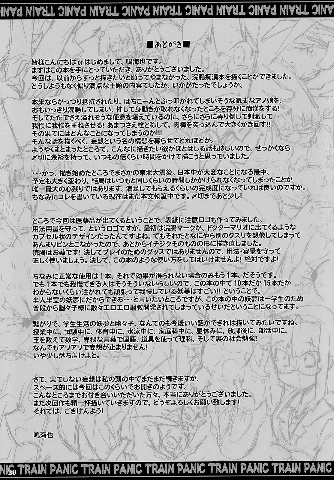 (C80) [成宮 (鳴海也)] PANIC TRAIN (東方Project) [中国翻訳]