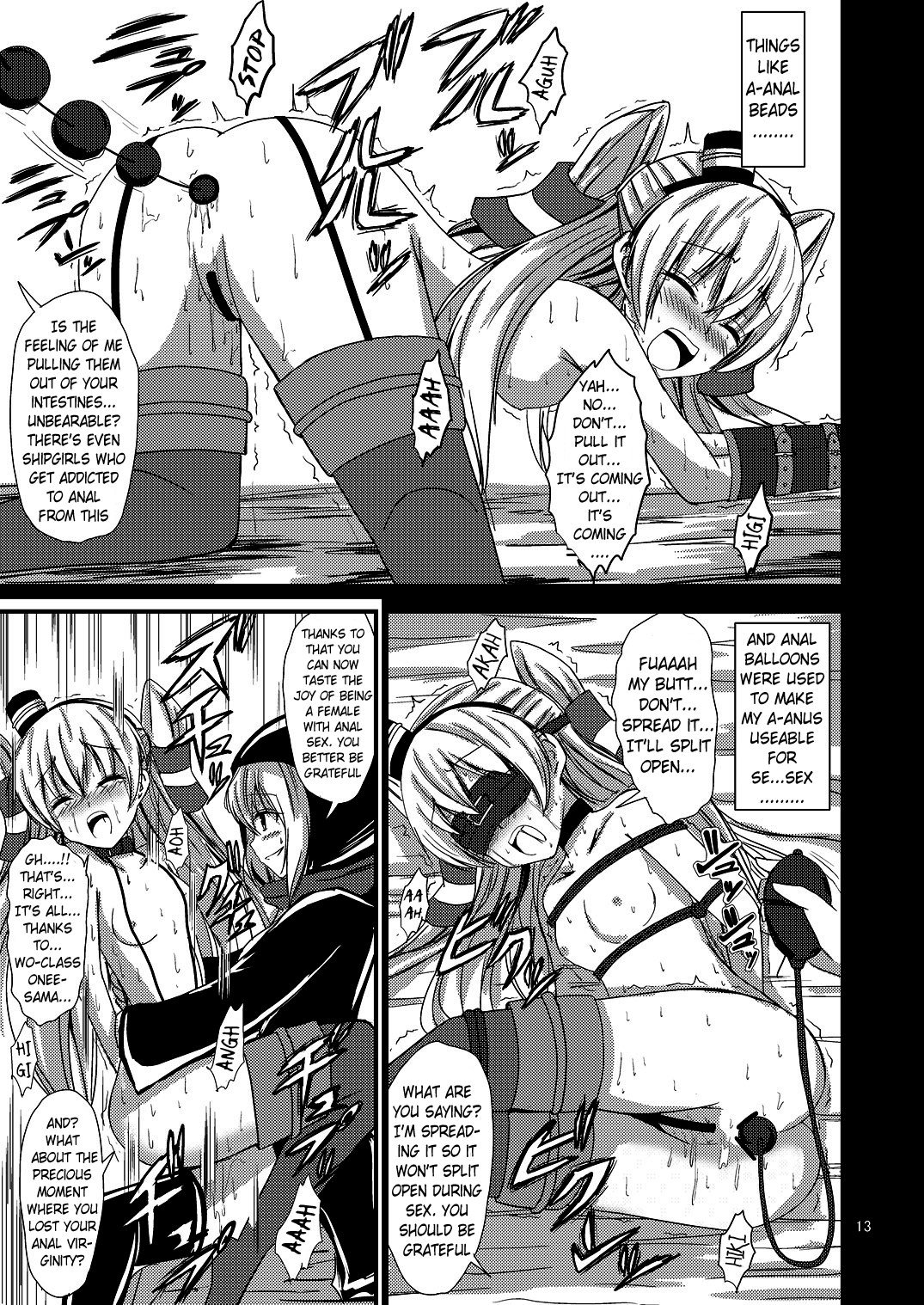 [あいいろさくら (相川りょう)] 空母ヲ級ちゃんの天津風百合奴隷調教～羞恥3P調教編～ (艦隊これくしょん -艦これ-) [英訳] [DL版]