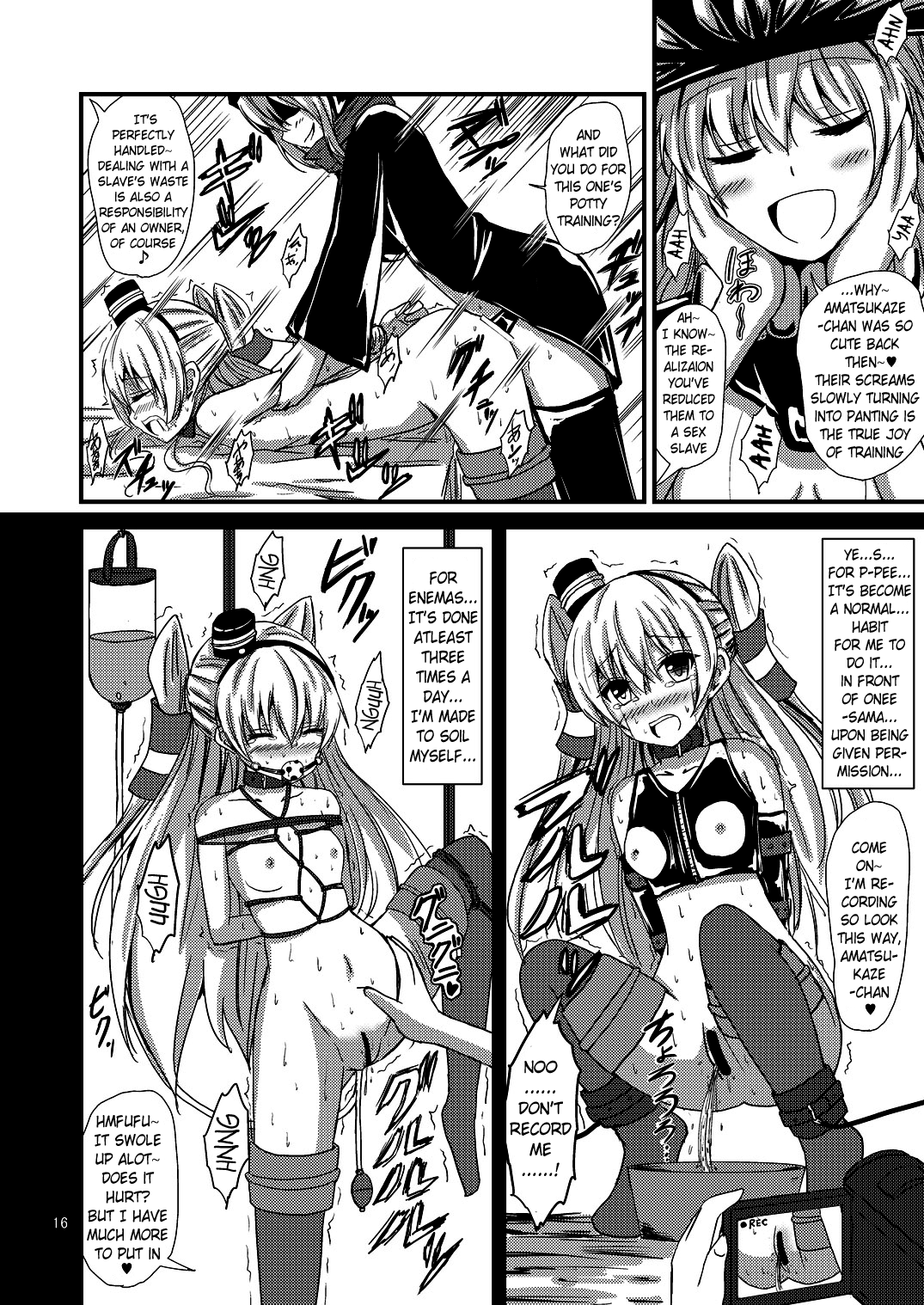 [あいいろさくら (相川りょう)] 空母ヲ級ちゃんの天津風百合奴隷調教～羞恥3P調教編～ (艦隊これくしょん -艦これ-) [英訳] [DL版]