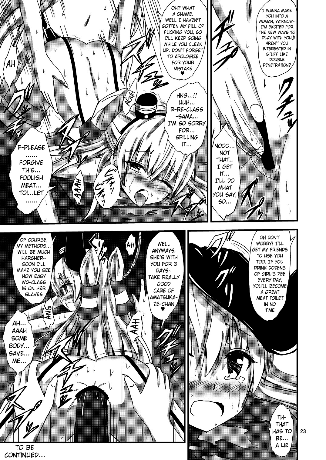 [あいいろさくら (相川りょう)] 空母ヲ級ちゃんの天津風百合奴隷調教～羞恥3P調教編～ (艦隊これくしょん -艦これ-) [英訳] [DL版]