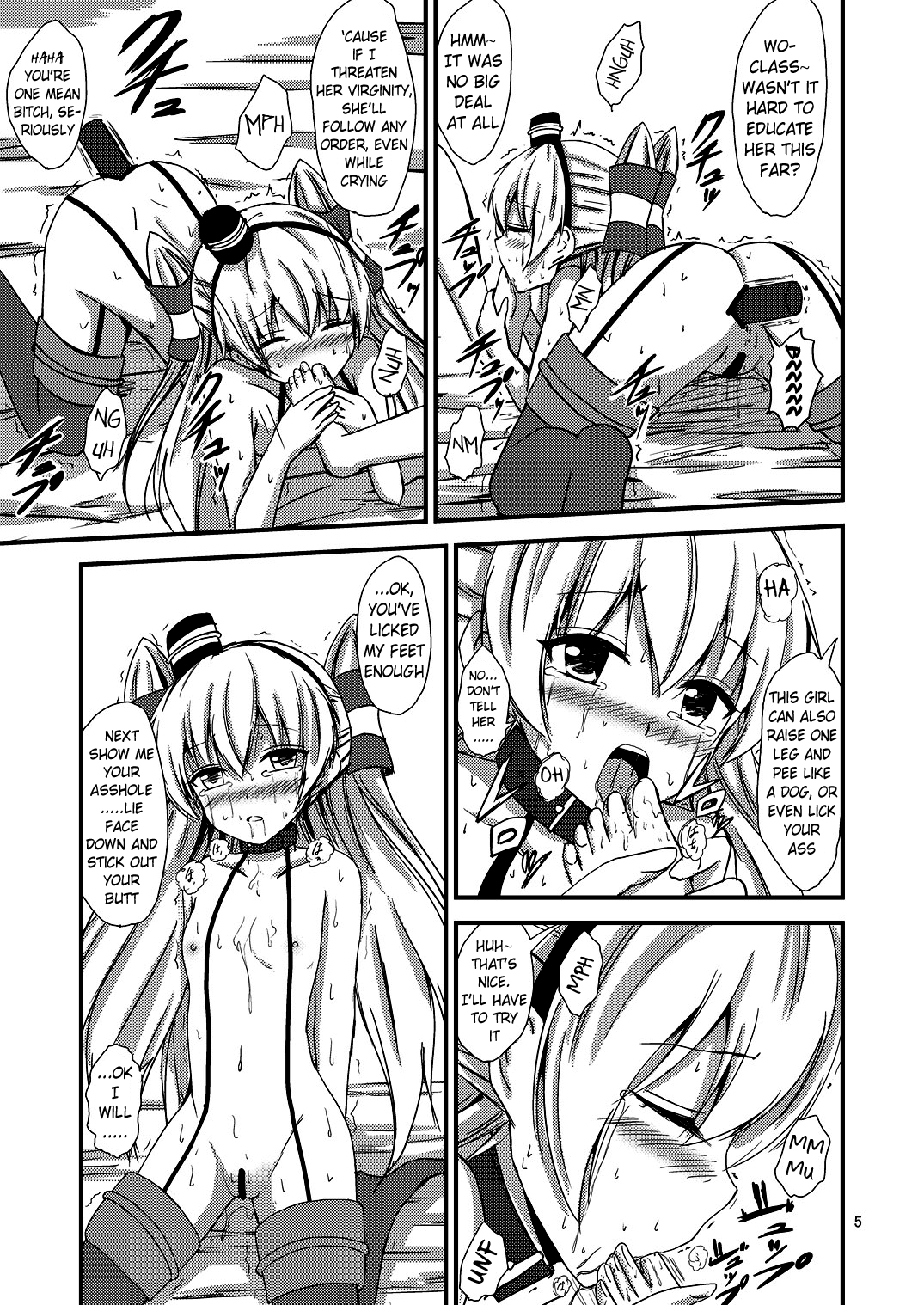 [あいいろさくら (相川りょう)] 空母ヲ級ちゃんの天津風百合奴隷調教～羞恥3P調教編～ (艦隊これくしょん -艦これ-) [英訳] [DL版]