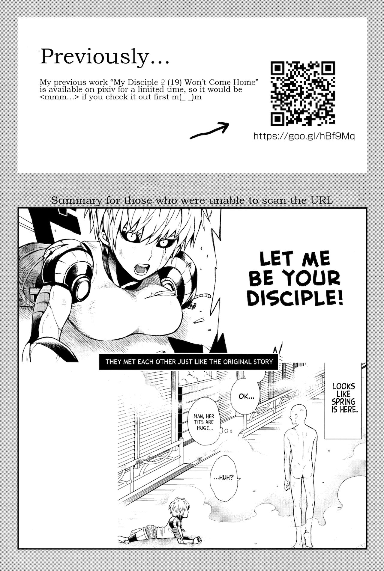 (ONE→HUNDRED 5) [TK-Brand (凪まゆこ)] うちの弟子♀(19)が嫁すぎて生きるのがツライ (ワンパンマン) [英訳]
