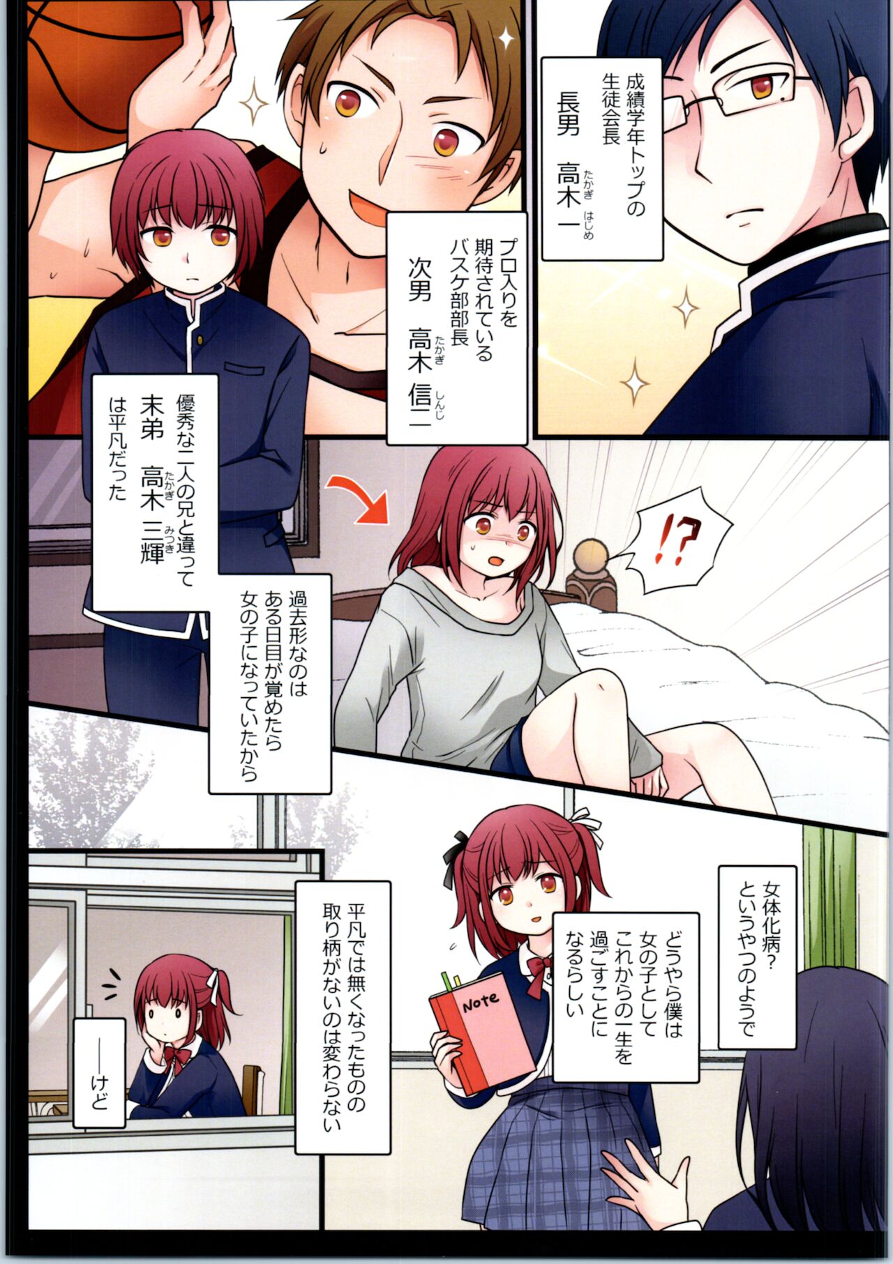 [Story Circle (瀬戸こうへい、かんむり)] TSして兄達の性欲処理係になった僕のとある一日