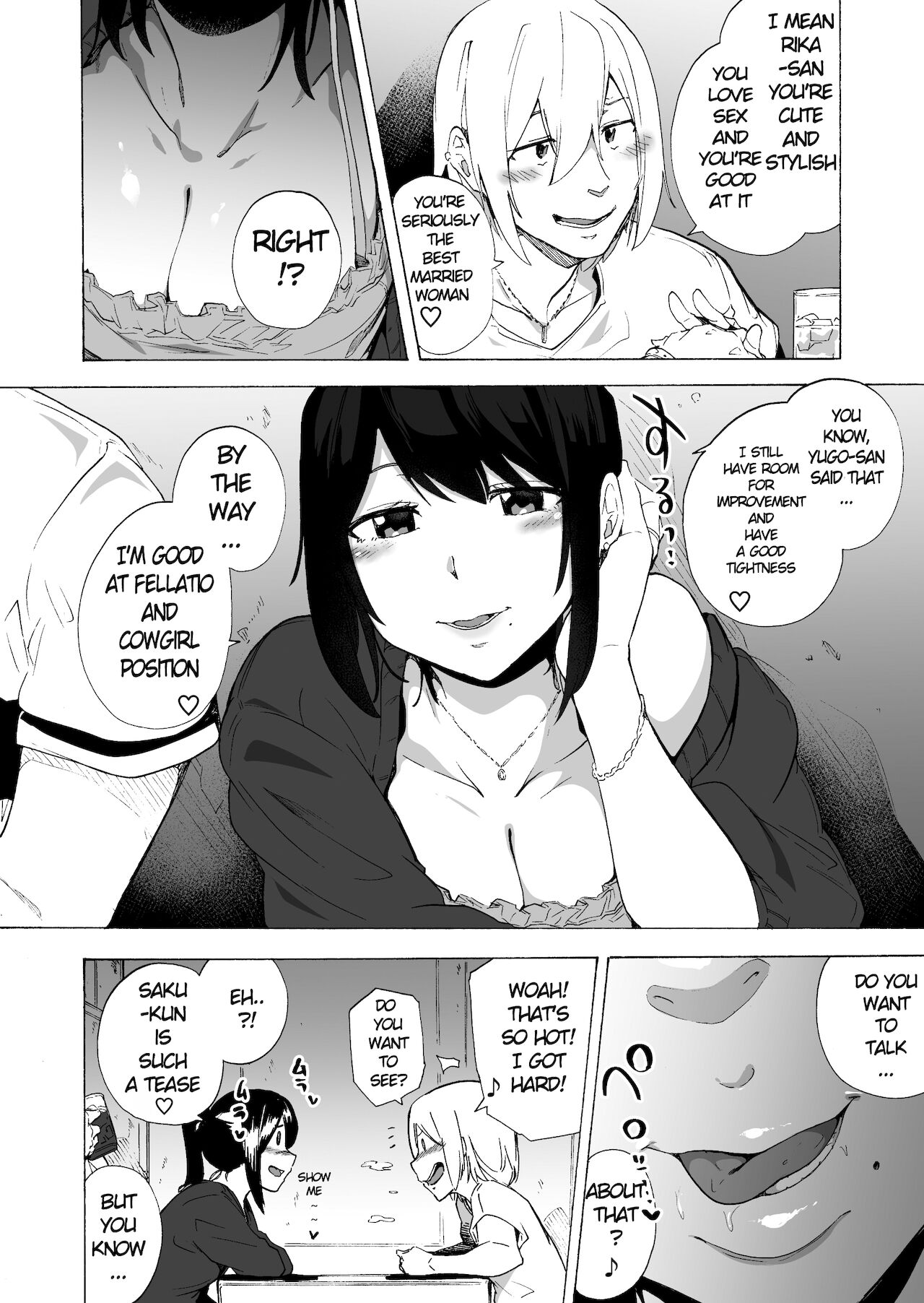 [HIDARIkiki (傷希レイ)] 夫公認セックスアドバイザーにハマった結果・中編 [英訳]