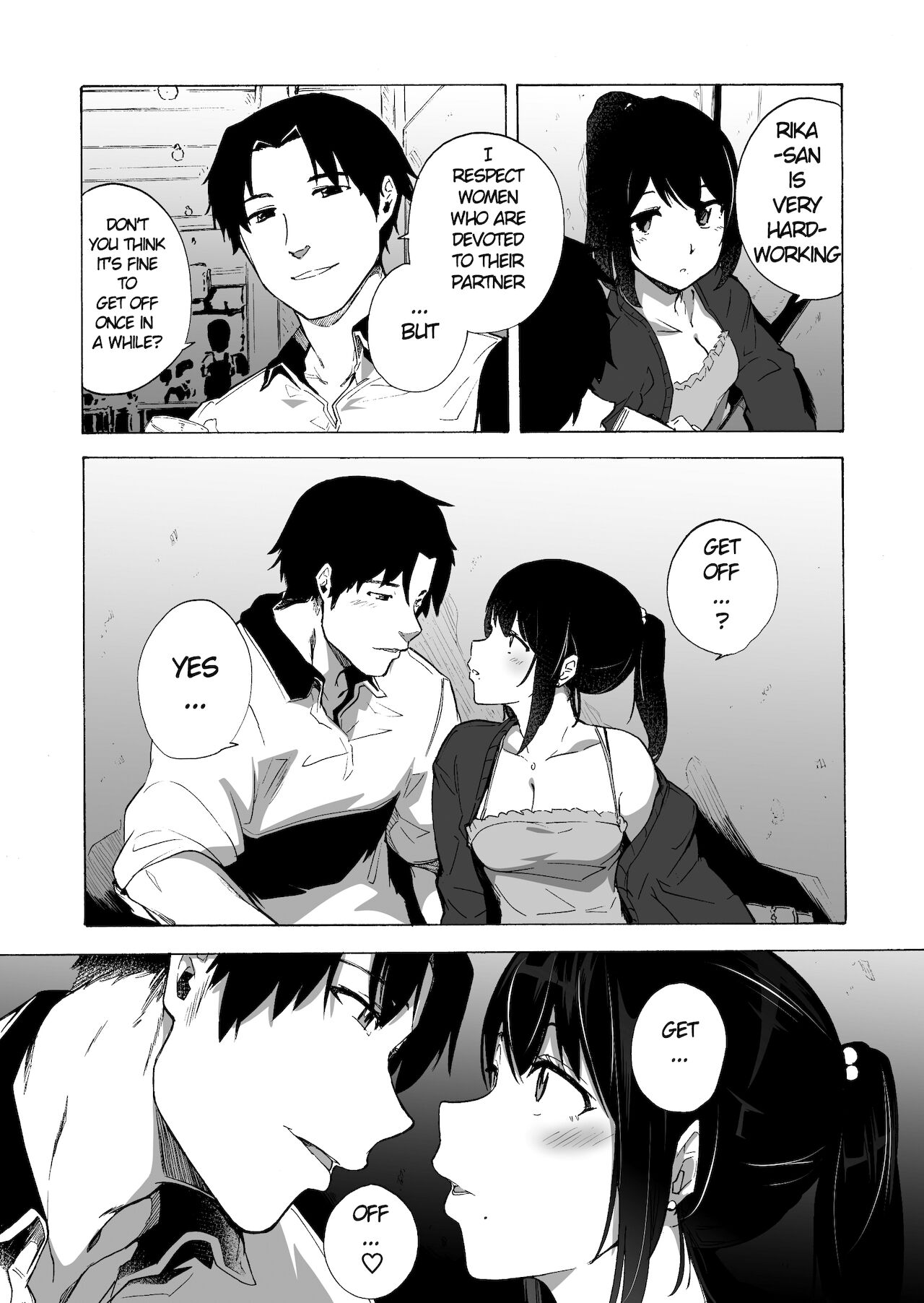 [HIDARIkiki (傷希レイ)] 夫公認セックスアドバイザーにハマった結果・中編 [英訳]
