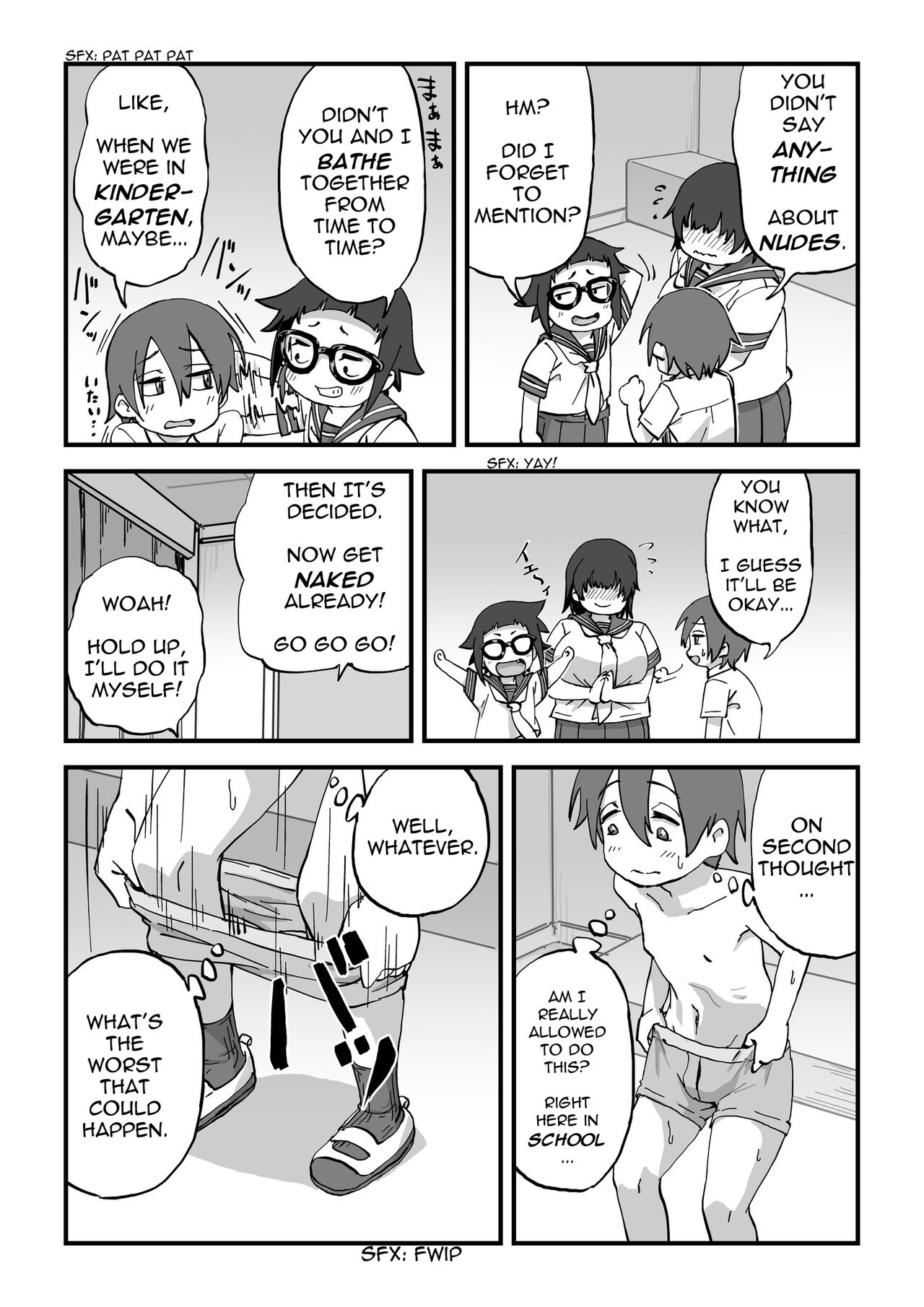 [かめきりん] 僕は漫研専属ヌードモデル [英訳]