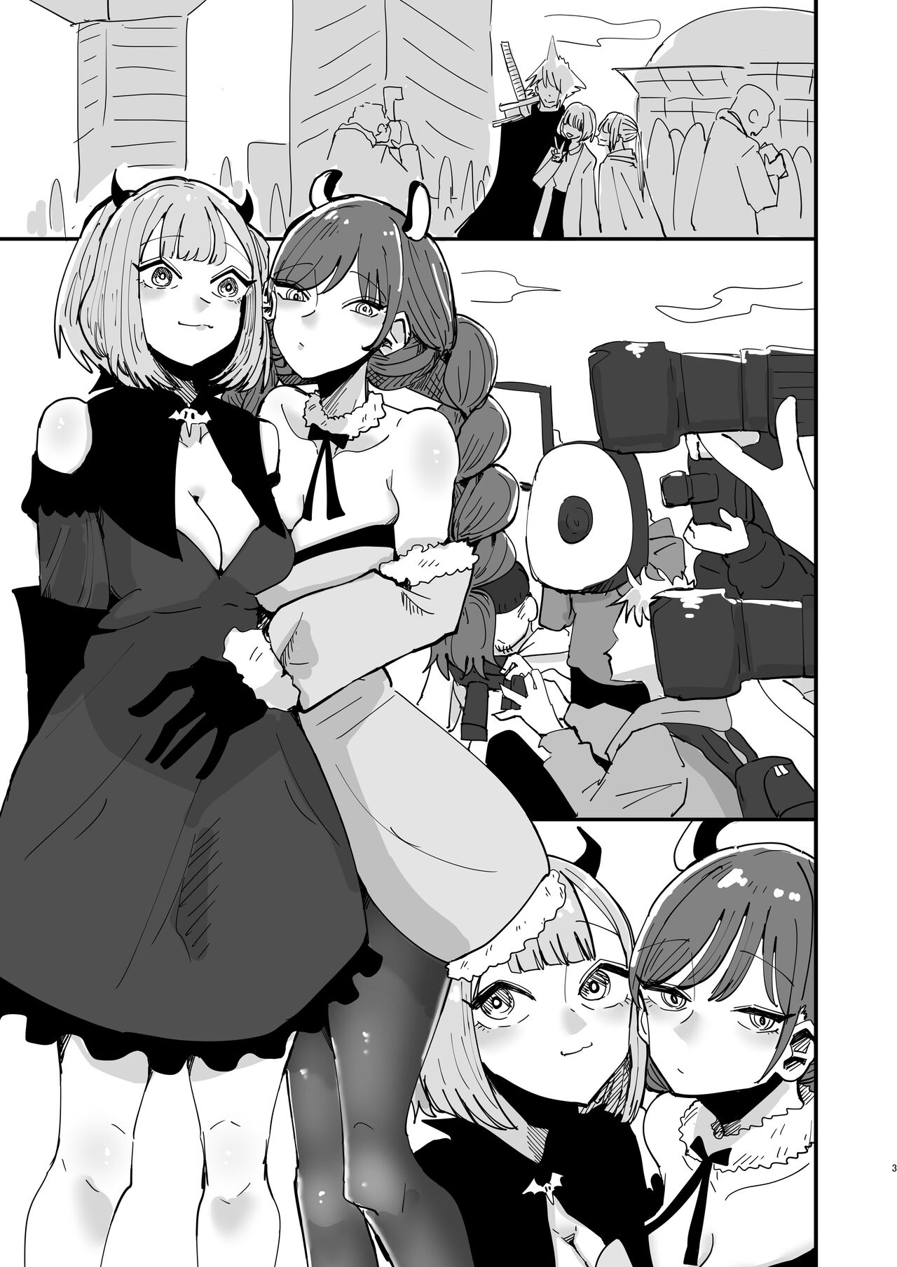 (C99) [アウェイ田] SNSで有名なコスプレイヤー二人がえっちするだけ [中国翻訳]