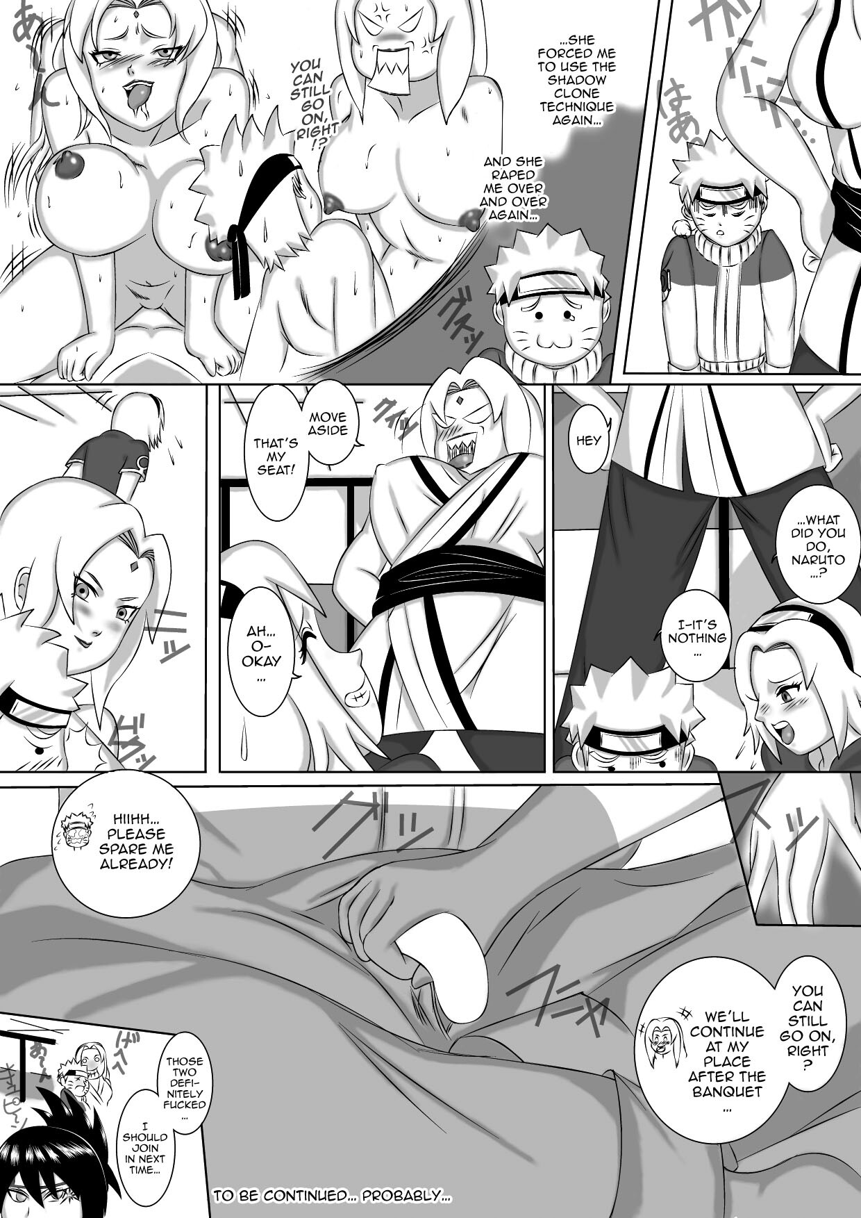 [皿屋敷] 飲みすぎて泥酔したBBAとヤリまくった件!! (NARUTO -ナルト-) [英訳]