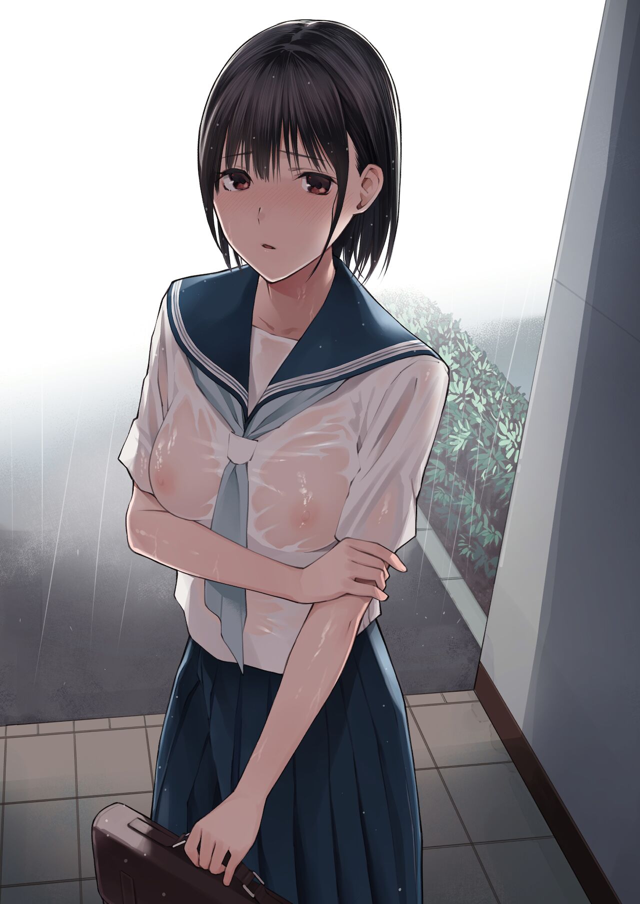 [チーム☆ラッキー] 雨の日は、ほんのり乳首 [英訳]