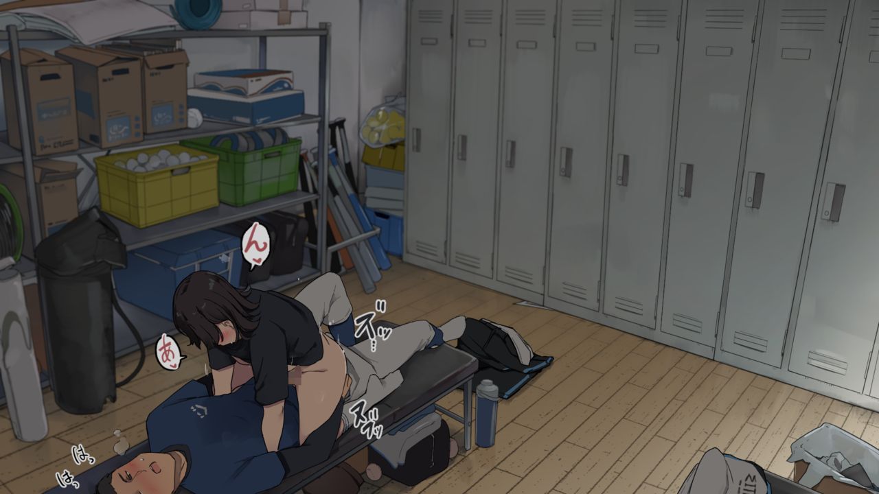 [わかまつ] 付き合ってる先輩女子マネージャーに部室で抜いてもらう (中文)