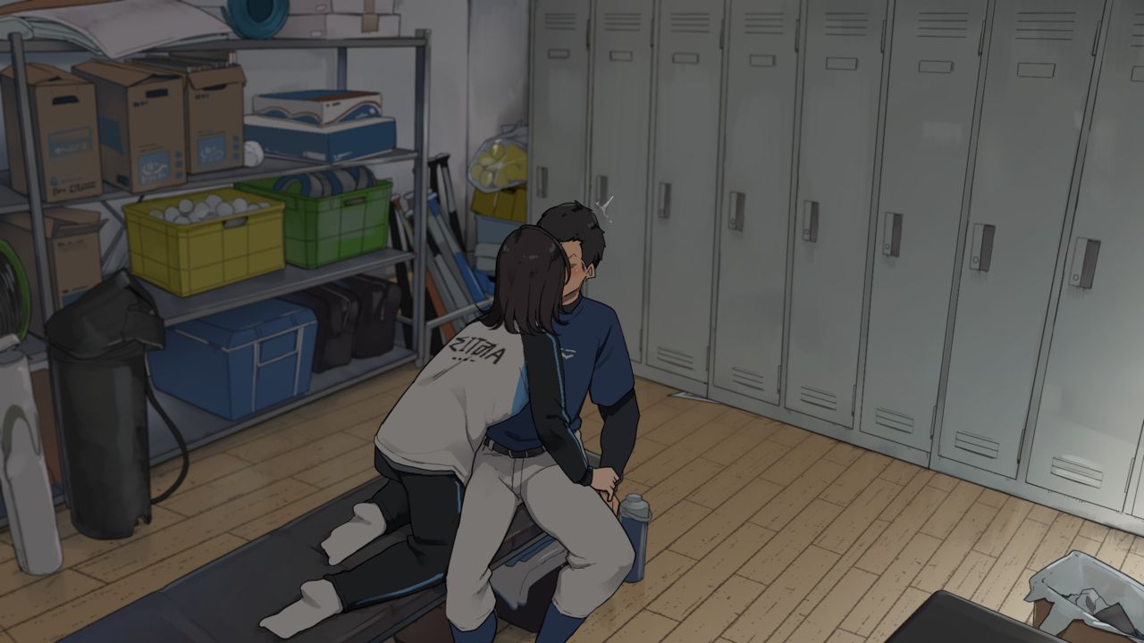 [わかまつ] 付き合ってる先輩女子マネージャーに部室で抜いてもらう (中文)