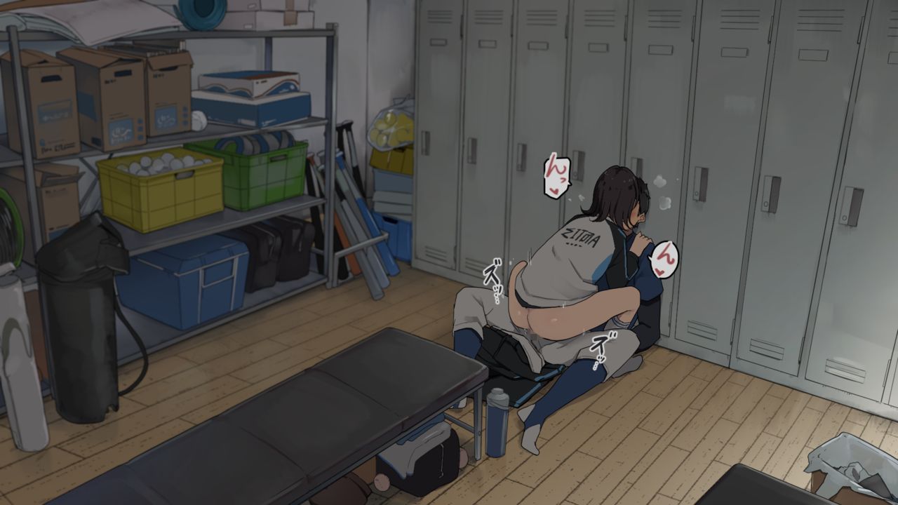 [わかまつ] 付き合ってる先輩女子マネージャーに部室で抜いてもらう (中文)