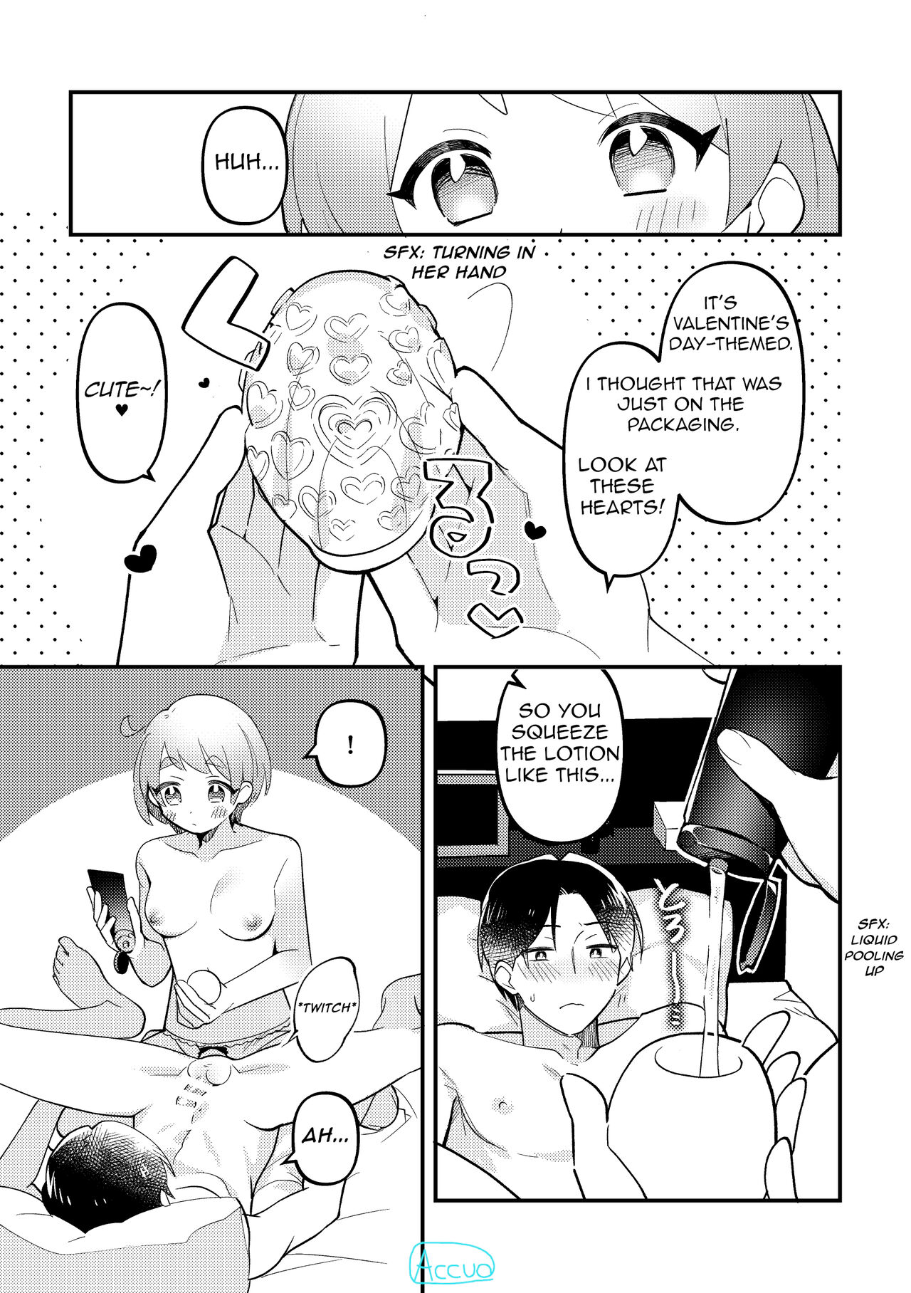 [溶けたアイスのふたの裏 (桜庭六輔)] バレンタインのプレゼントで一緒に遊ぶ回 [英訳] [DL版]