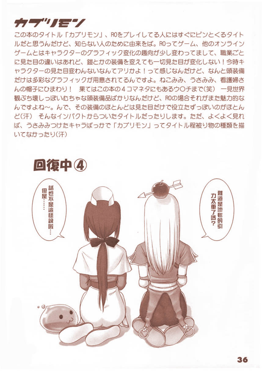 (C63) [T2 ART WORKS (Tony Taka)] Ragnatic Fanbook カブリモン Vol.1(ラグナロクオンライン) [中国翻訳]