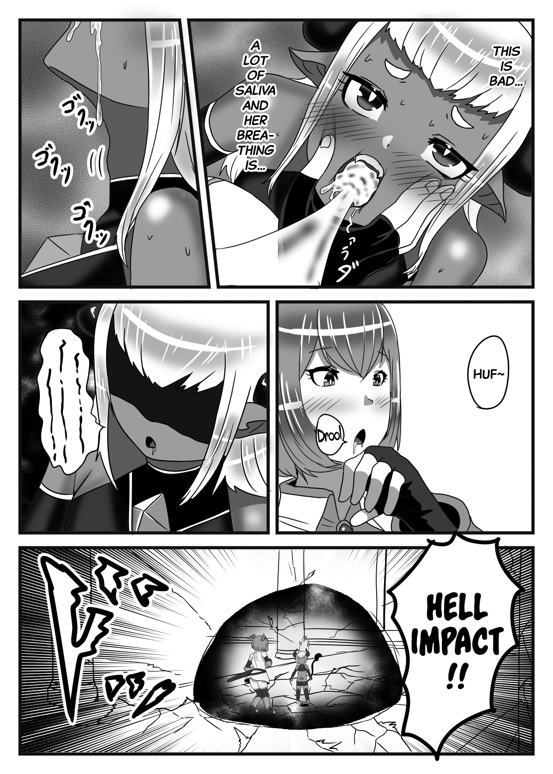 [日々草話 (アパッチ)] ふたなり勇者の魔王篭絡 [英訳]