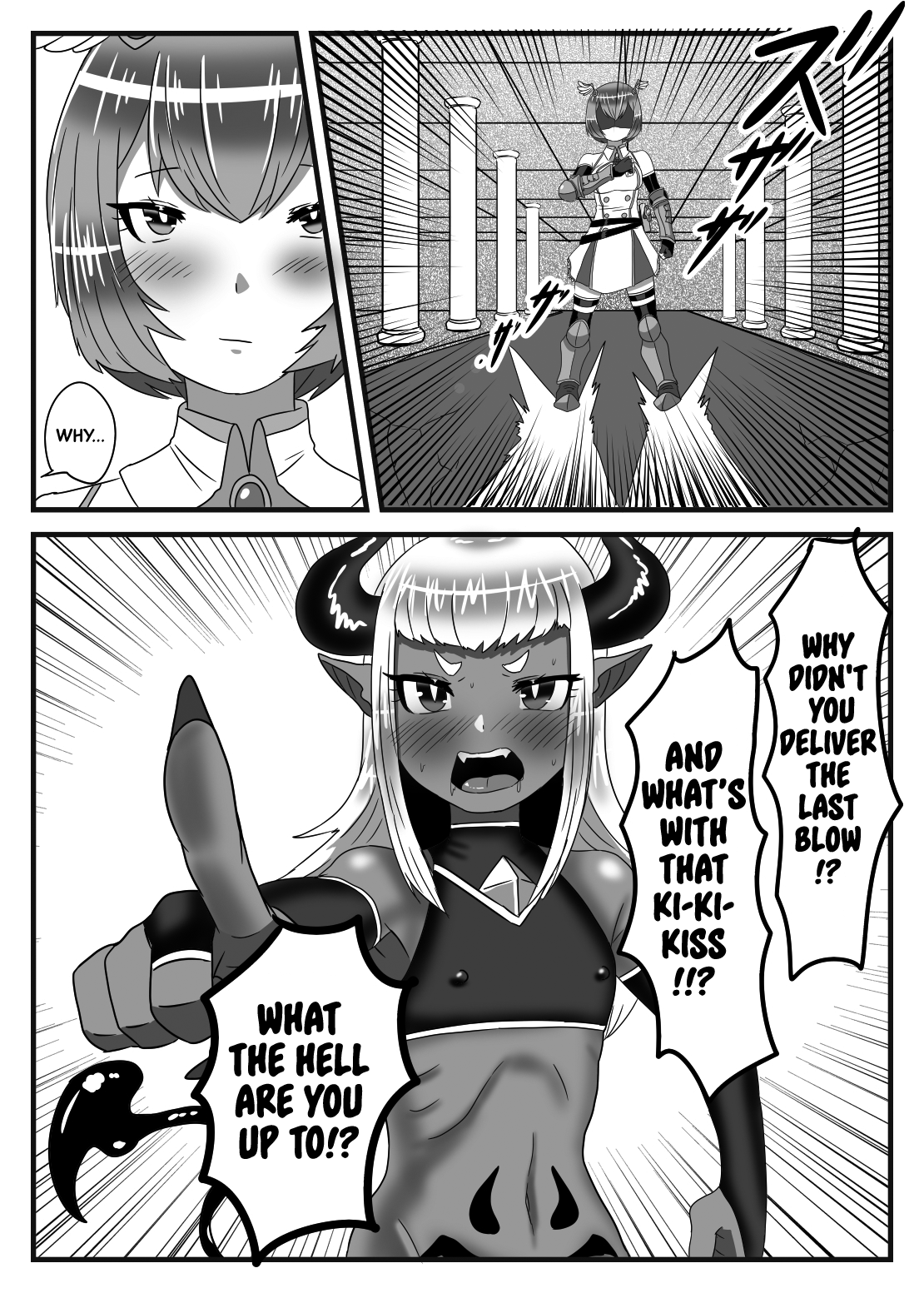 [日々草話 (アパッチ)] ふたなり勇者の魔王篭絡 [英訳]