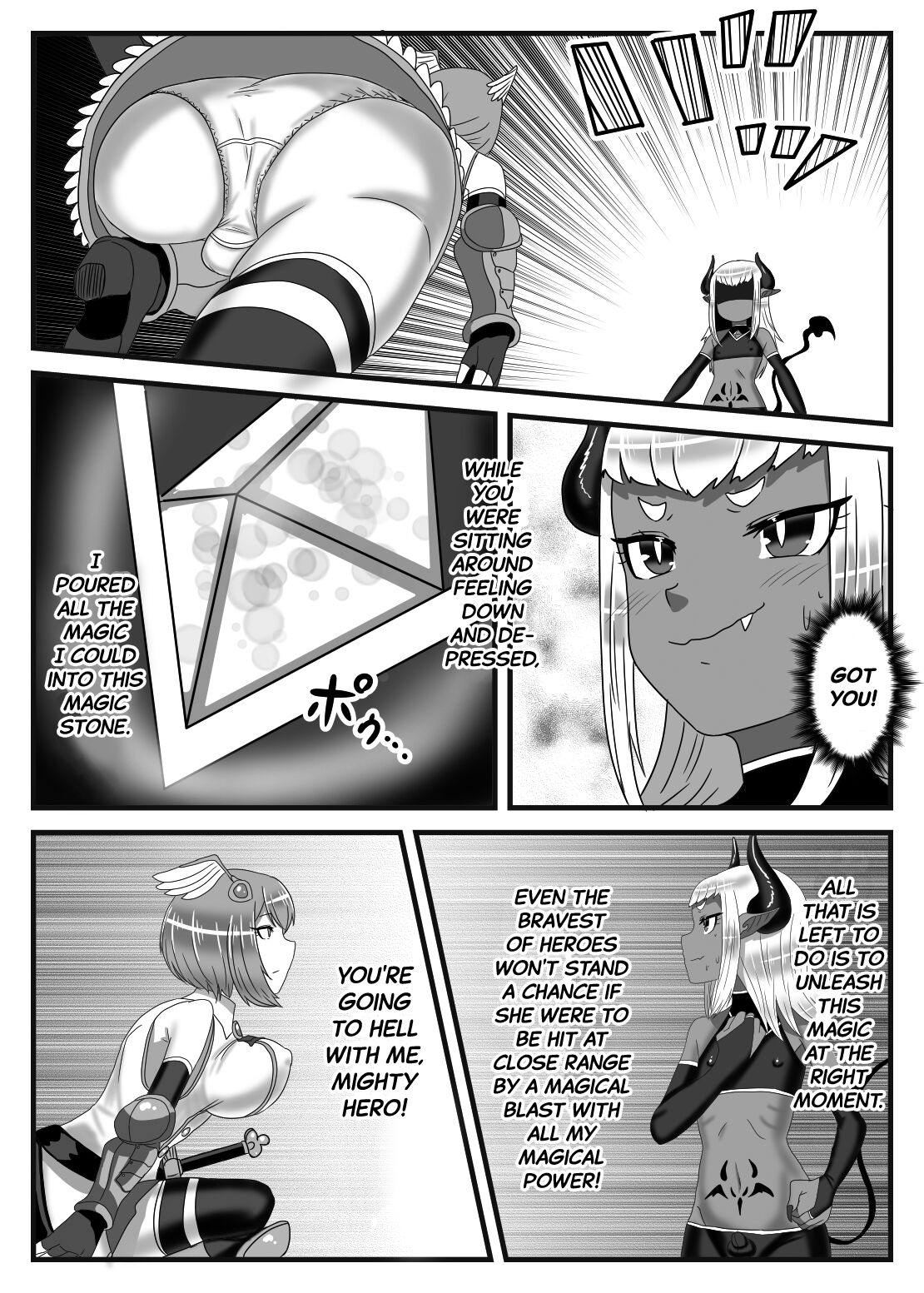 [日々草話 (アパッチ)] ふたなり勇者の魔王篭絡 [英訳]