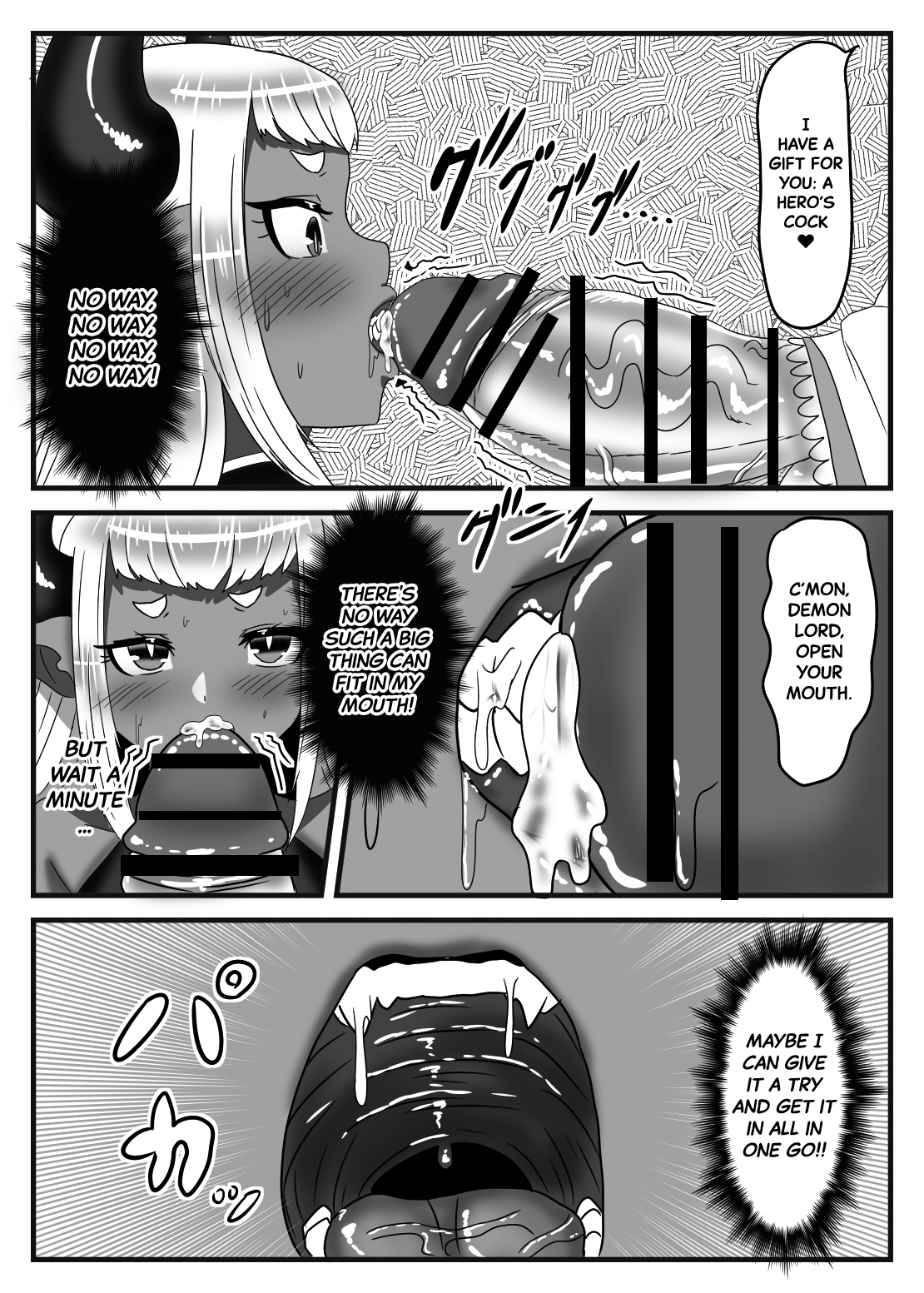 [日々草話 (アパッチ)] ふたなり勇者の魔王篭絡 [英訳]